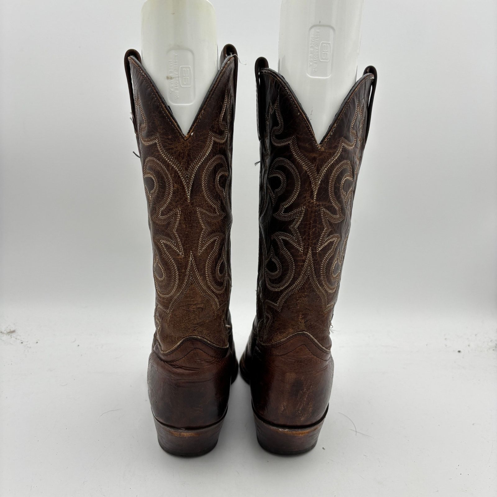 Vintage Vintage J. Chisholm Brown Leather Western Boots Men's 8.5D Size US 8.5 / EU 41-42 - 4 Thumbnail