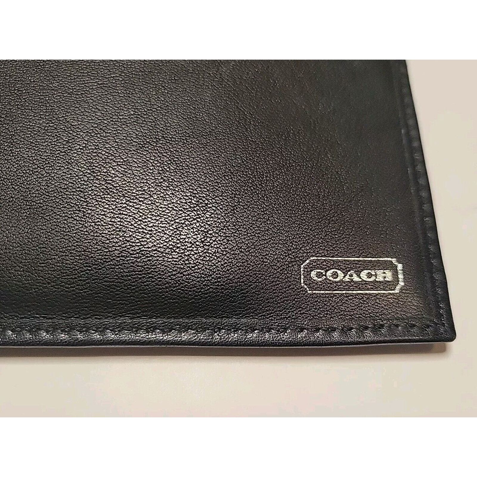 Coach COACH Black Leather Checkbook Wallet Card Case Long Bifold Size ONE SIZE - 12 Thumbnail