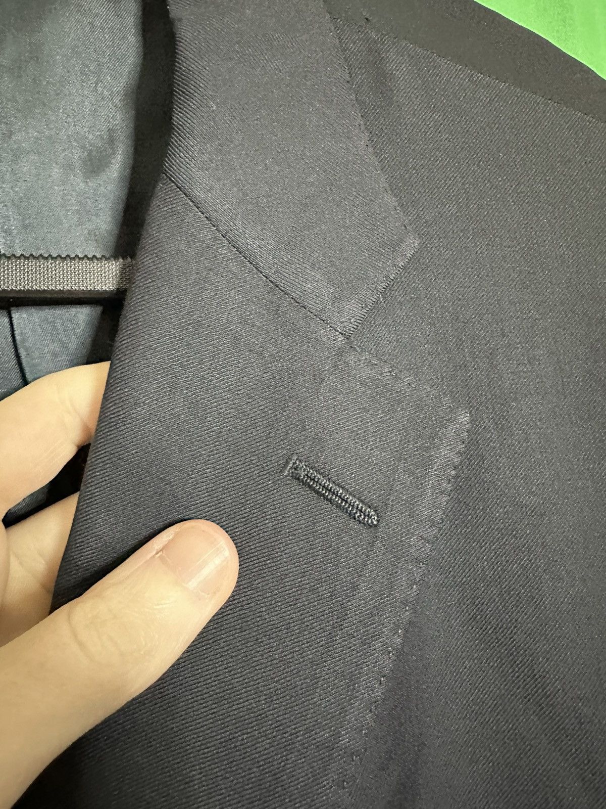 Isaia Navy gold button Super 150s blazer jacket Italy Size 44R - 4 Thumbnail