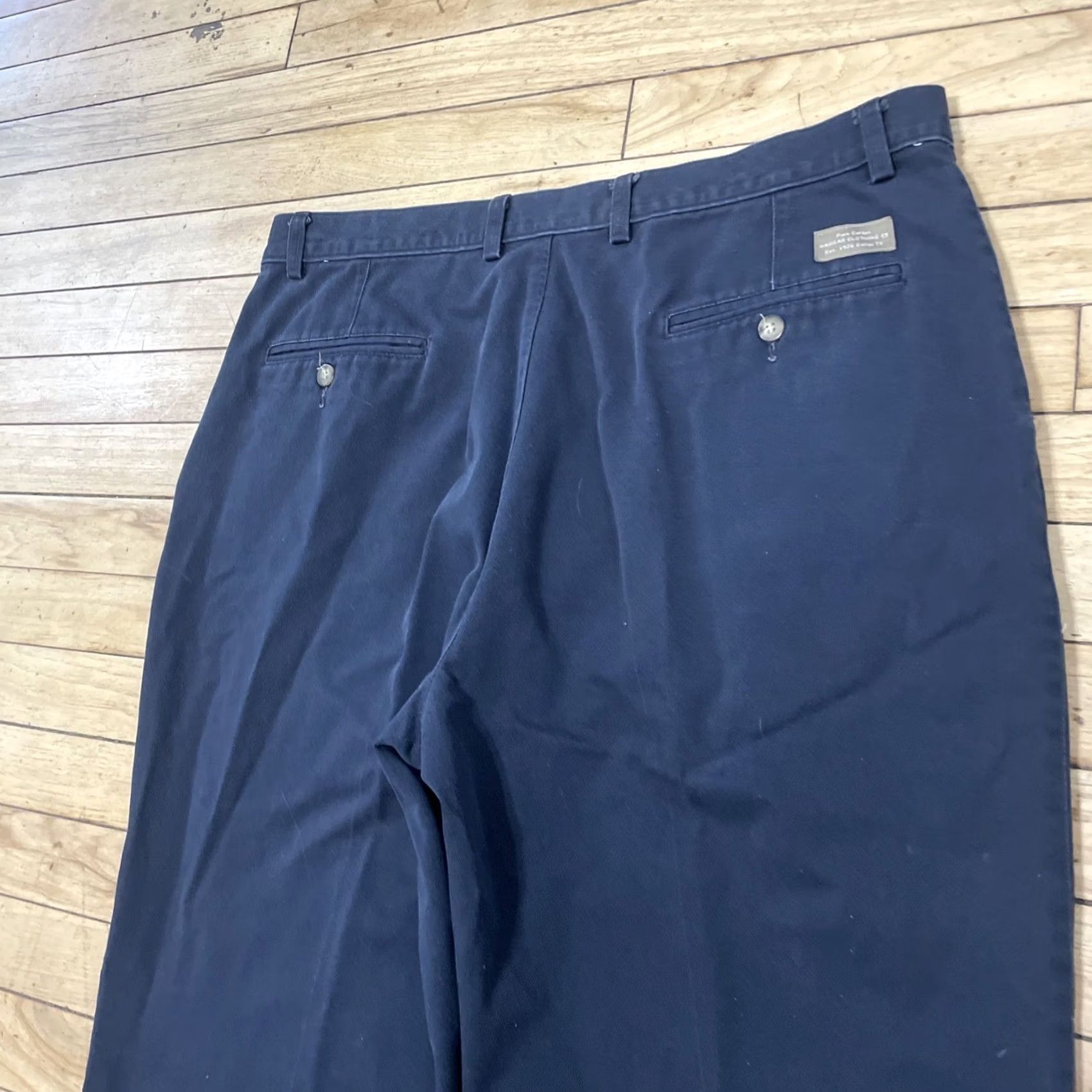 Haggar VINTAGE Haggar Pants Men 38x29 Flat Front Blue Preppy Business Exec Work Khakis Straight Taper Twill Slax Size US 38 / EU 54 - 5 Thumbnail