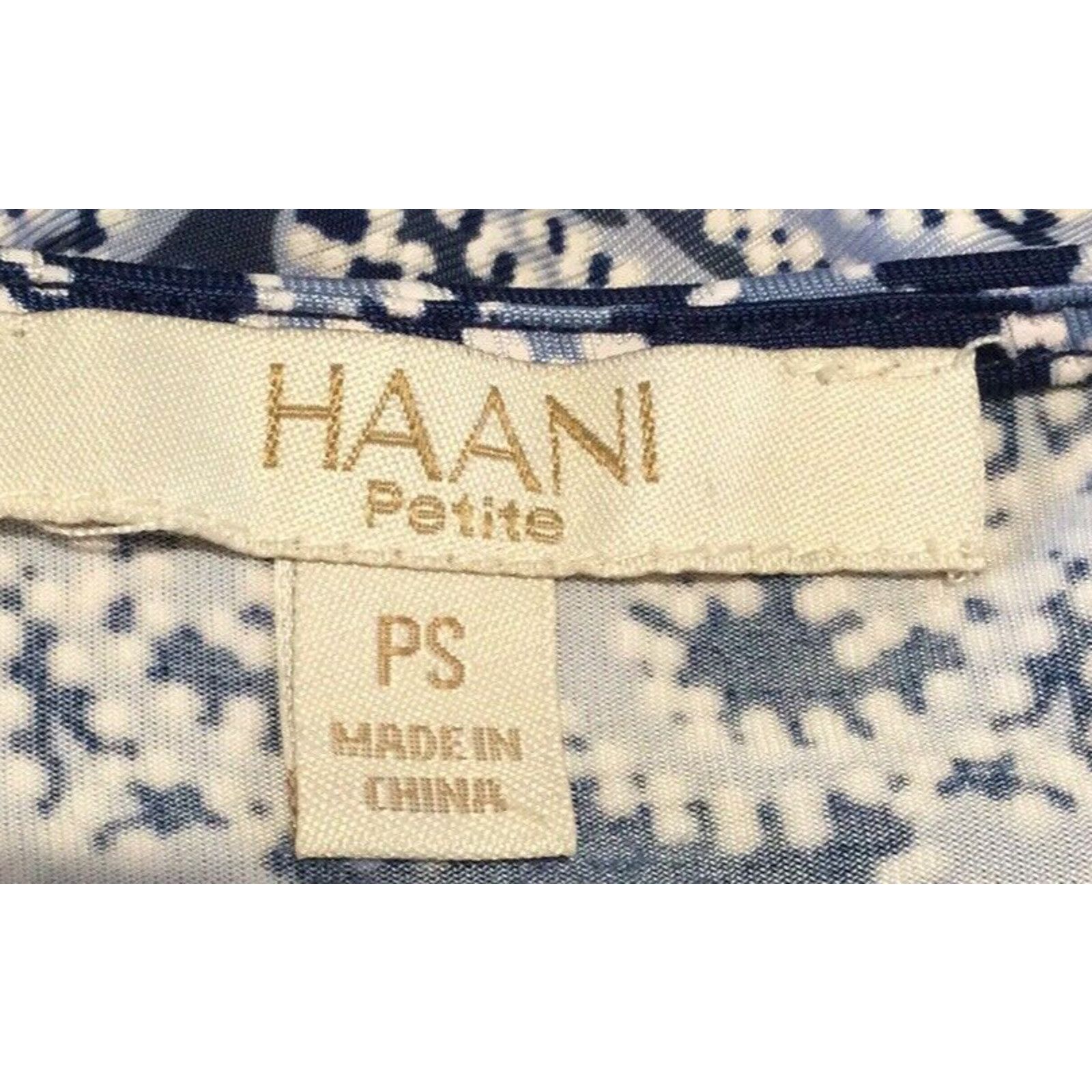 Other Haani Blue/White Graphic Print Sheath Dress Petite Small Size S / US 4 / IT 40 - 10 Thumbnail