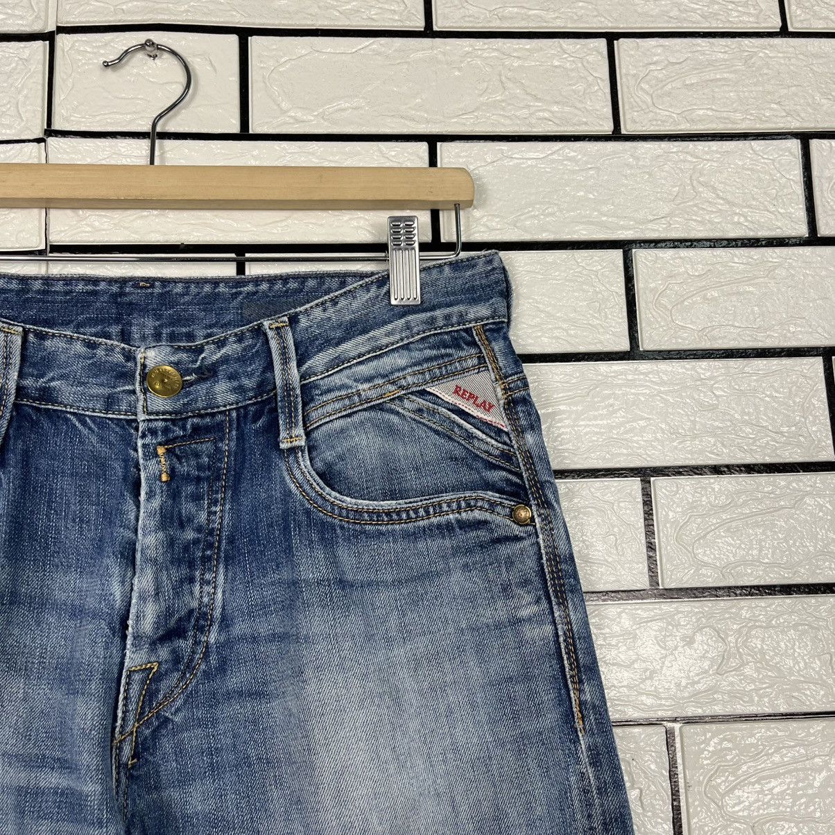 Replay Vintage Replay Tredmark Italy Blue Denim Jeans Size US 30 / EU 46 - 5 Thumbnail