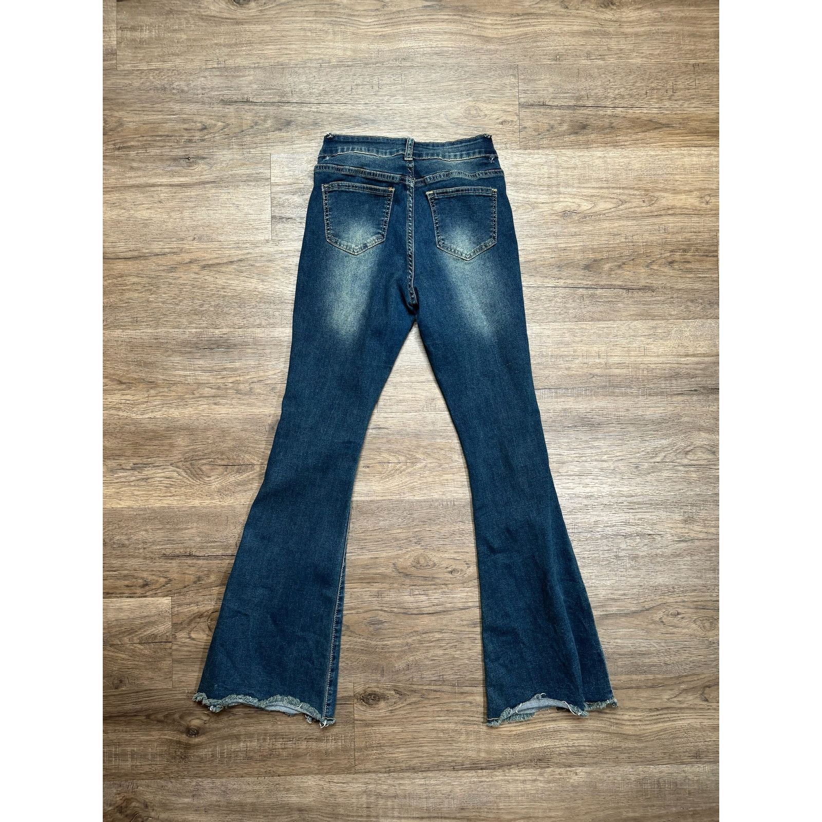Other Women's Bamboo Faded Flare Blue Jeans Size 5 Size 29" - 2 Thumbnail