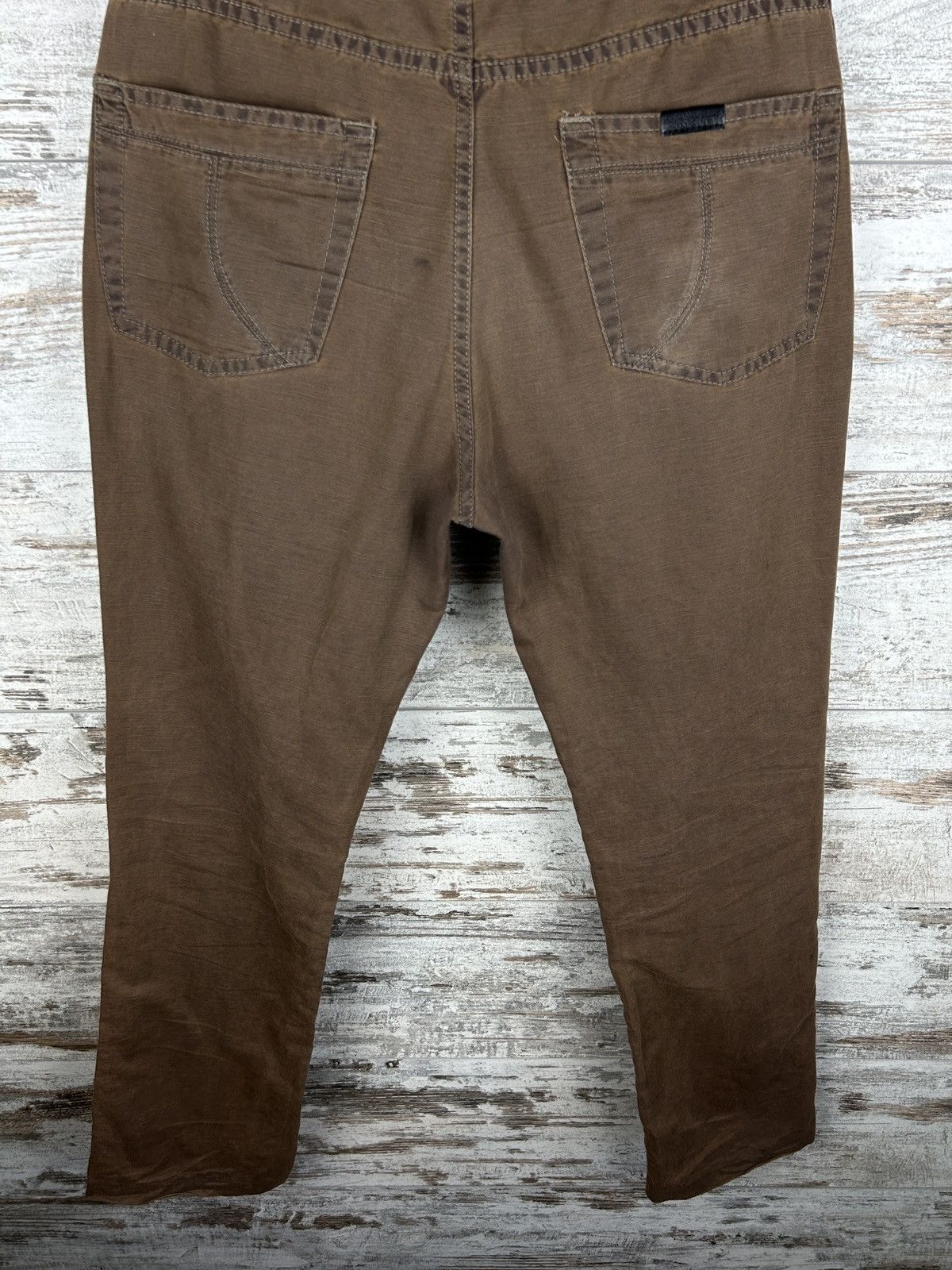Trussardi × Vintage Mens Vintage Trussardi jeans trousers pants denim brown rare Size US 33 - 12 Thumbnail