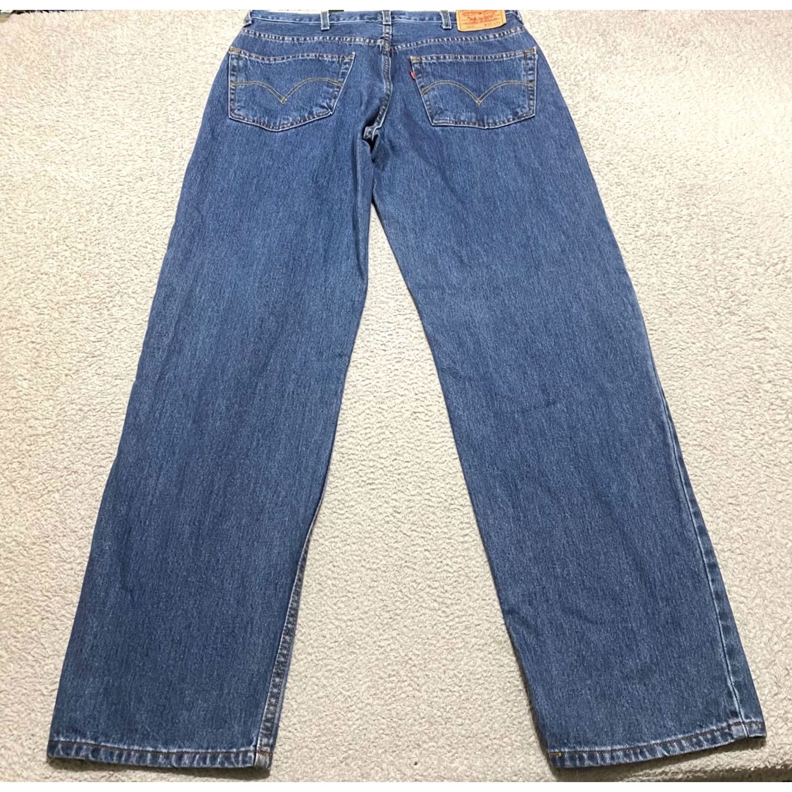 Levi's Levi'S Jeans Mens 38 Blue 38x34 Denim Straight Leg Wash Relaxed Fit Size US 38 / EU 54 - 2 Thumbnail