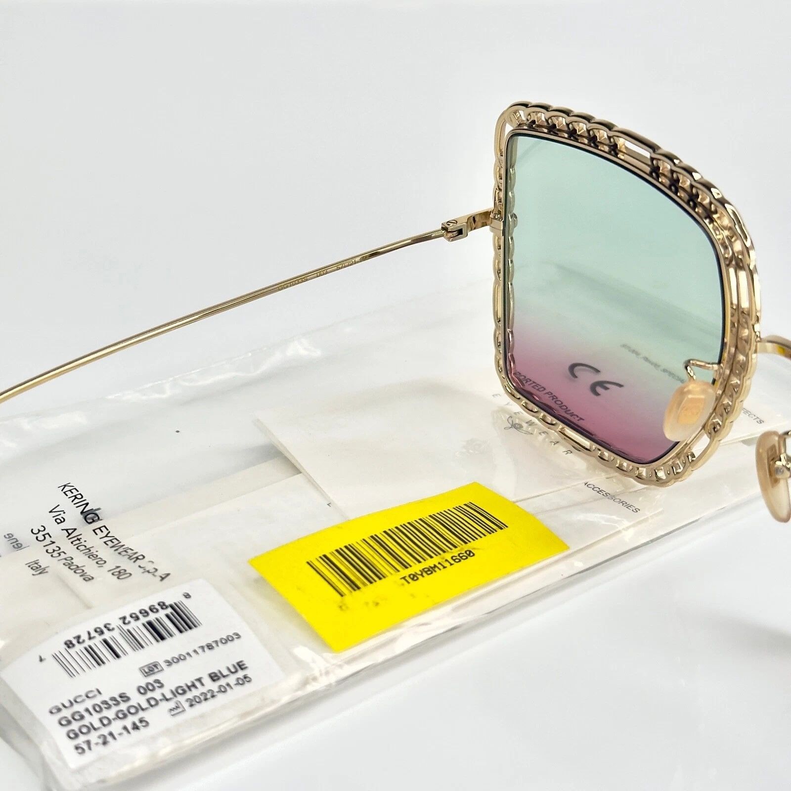 Gucci GUCCI GG1033S 1033 Gold Pink Detachable Necklace Pendant Size ONE SIZE - 5 Thumbnail