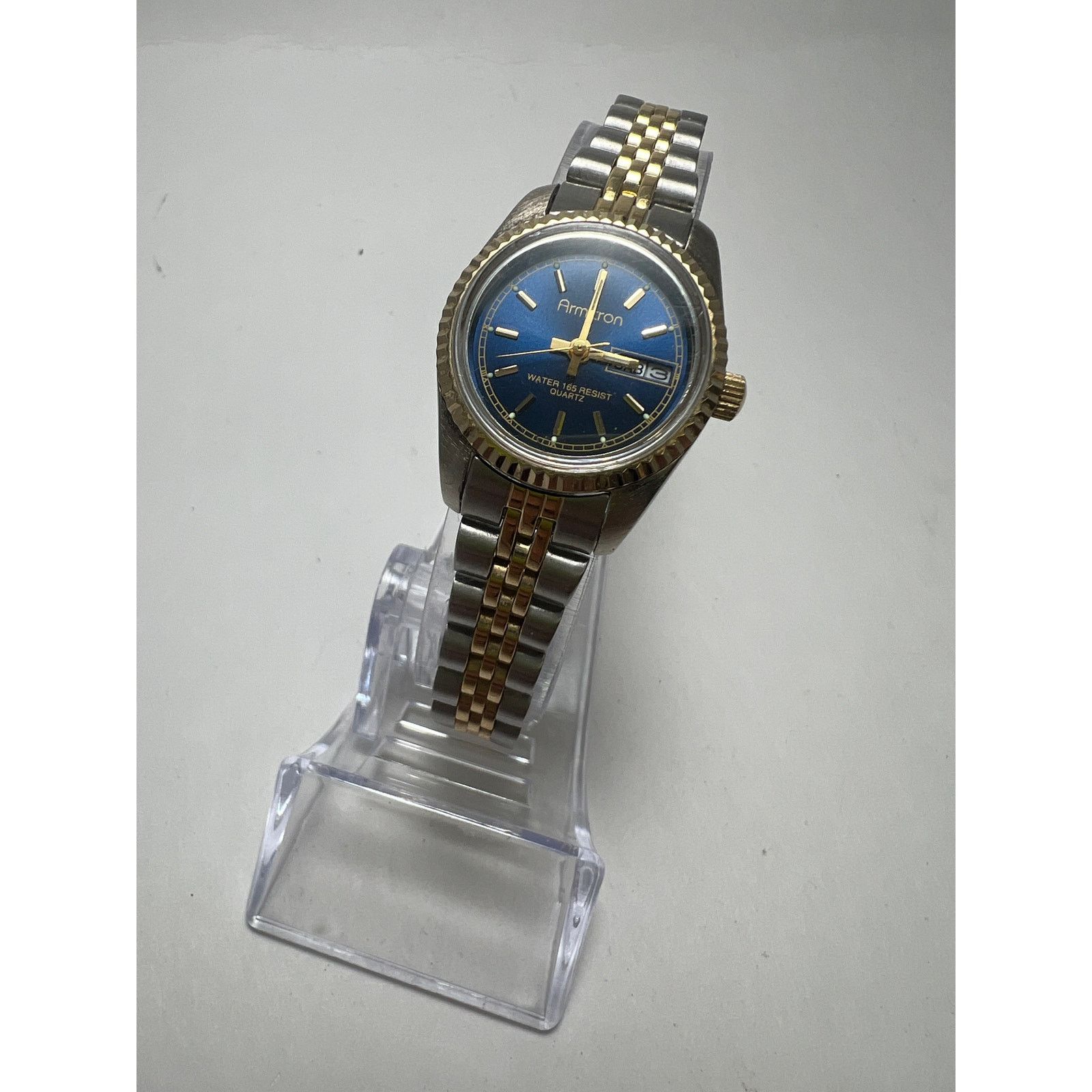 Other Armitron Ladies day date watch, two tone, blue dial Size ONE SIZE - 1 Thumbnail