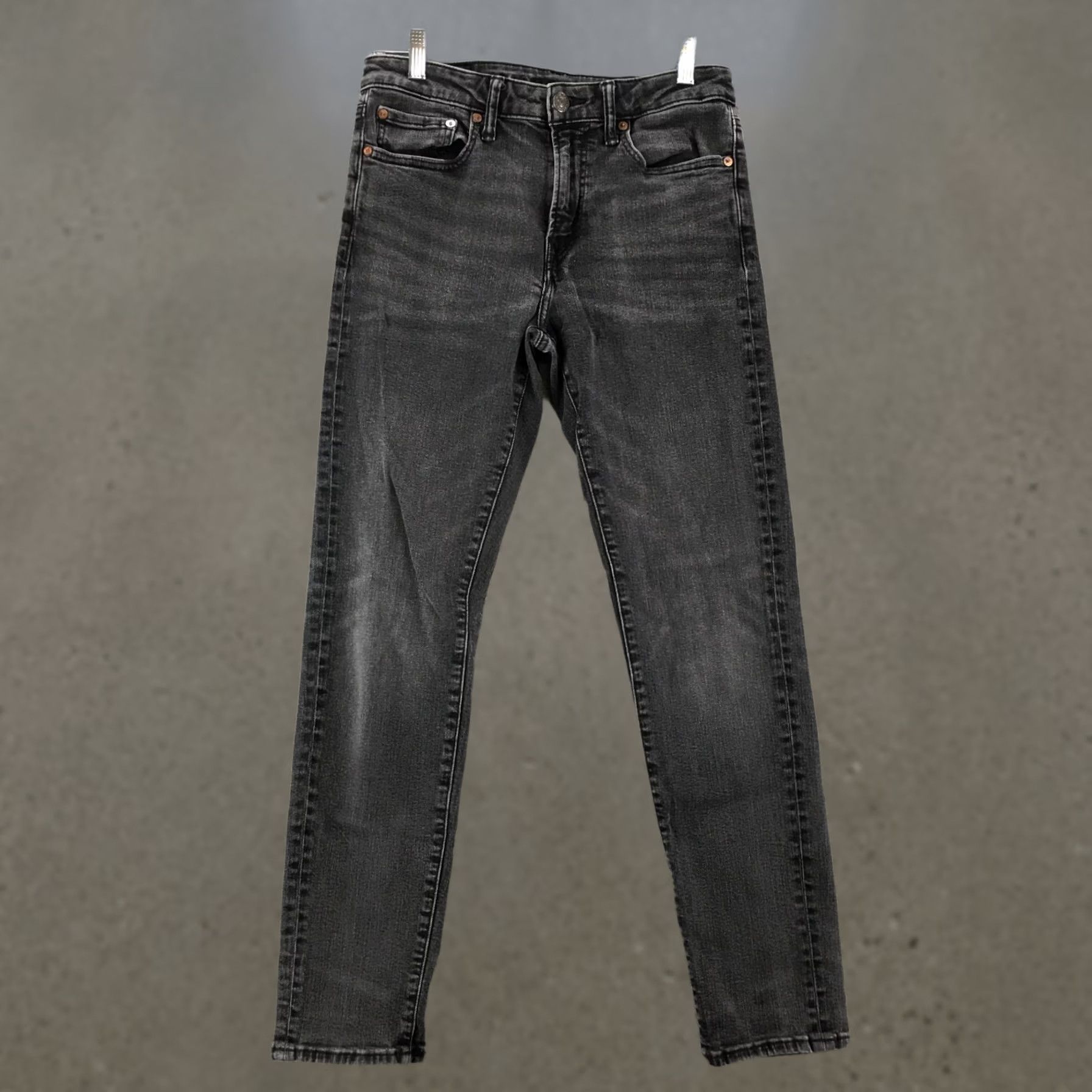 American Eagle Outfitters American Eagle Outfitters Tapered Jeans Mens 29x32 Grey Denim Zip 5-Pocket Regular Slim Shoes Zip Size US 29 - 1 Thumbnail