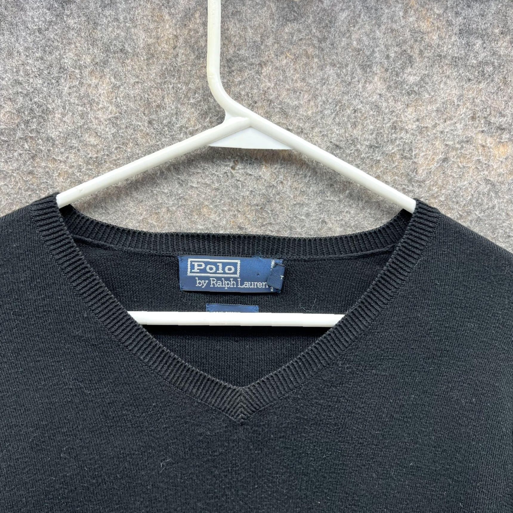 Polo Ralph Lauren Ralph Lauren Sweater Men Large Black Pullover V Neck Pima Cotton Polo Pony Sweatshirt Size US L / EU 52-54 / 3 - 5 Thumbnail