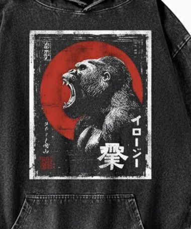 Other Vintage Goth Japanese Ape Monster Print Washed Hoodies Size US S / EU 44-46 / 1 - 2 Thumbnail
