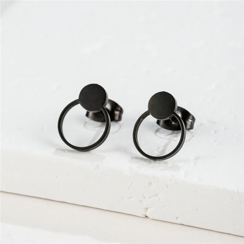 Jewelry Minimalist Geometric Mini Stud Earrings Charm Earring Gift Size ONE SIZE - 1 Preview