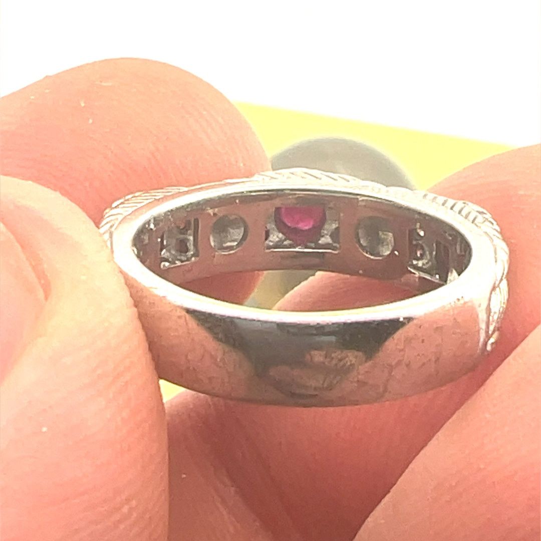 & Other Stories Judith Ripka - Ruby 925 Sterling Silver CZ Diamonique Ring Size ONE SIZE - 4 Thumbnail
