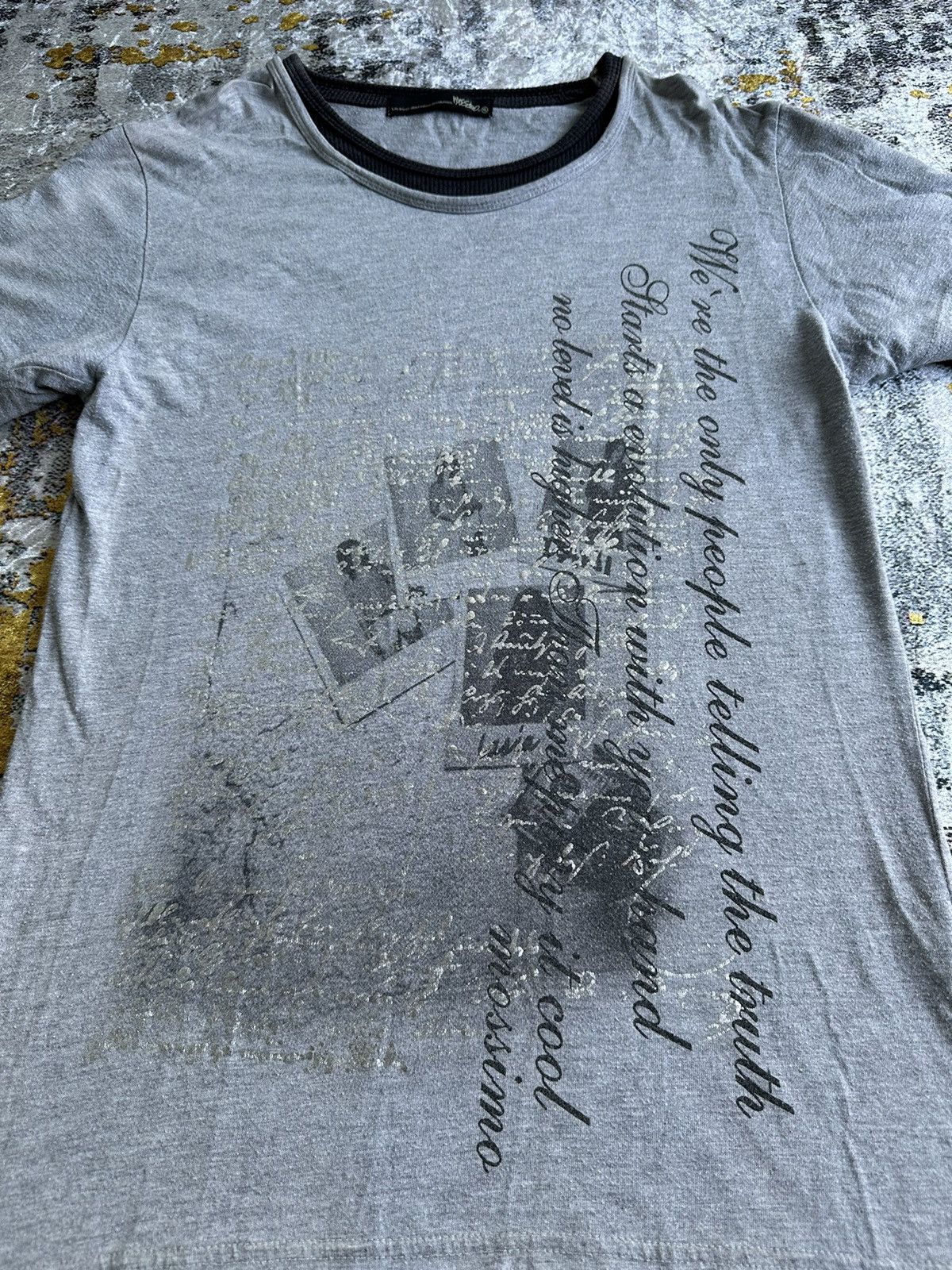 Beauty Beast VERY NICE JAPANESE CRAZY FADED POEM DOUBLE LAYER TSHIRT Size US S / EU 44-46 / 1 - 2 Thumbnail
