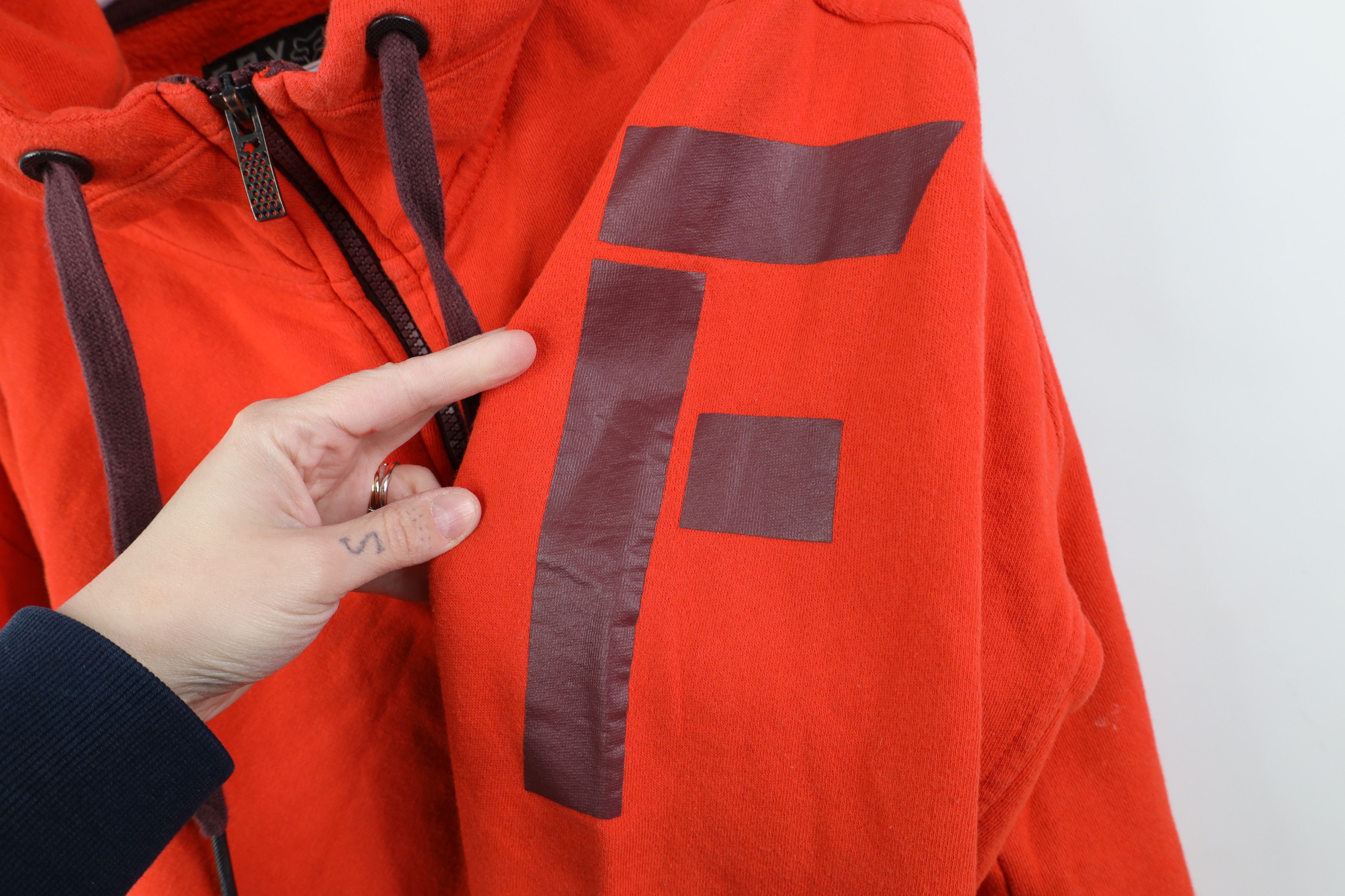 Fox Racing Vintage Y2K Fox Racing Spell Big Logo Heavyweight Zip Hoodie Size US XL / EU 56 / 4 - 5 Thumbnail