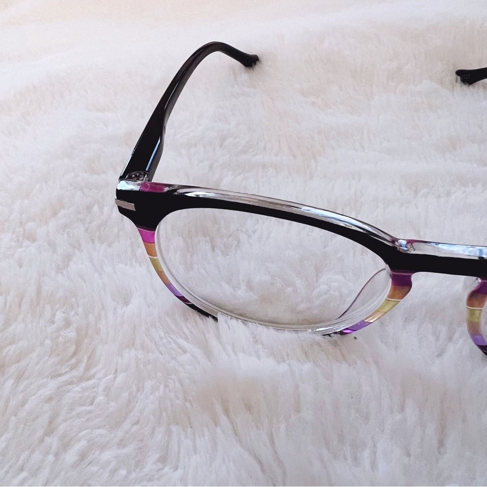 Other Zoe Black Multi-Color Round Reader Glasses Size ONE SIZE - 6 Thumbnail