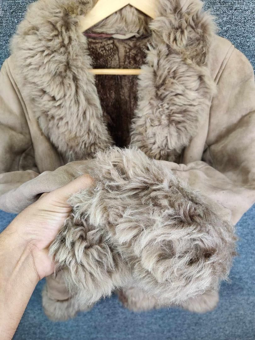 Leather Vintage Sheepskin Suede Leather Fur Coat Size US M / EU 48-50 / 2 - 9 Thumbnail