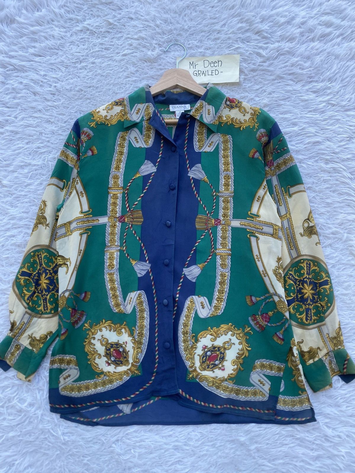 Vintage Rare Vintage Gianna Italy Silk Blouse Size M / US 6-8 / IT 42-44 - 4 Thumbnail