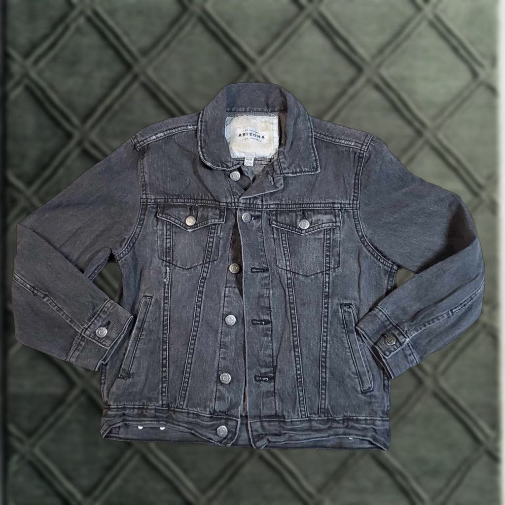 Vintage VINTAGE Arizona Jean Blacked Washed Distressed Denim Jacket Womens Size 32" / US 10 / IT 46 - 1 Thumbnail