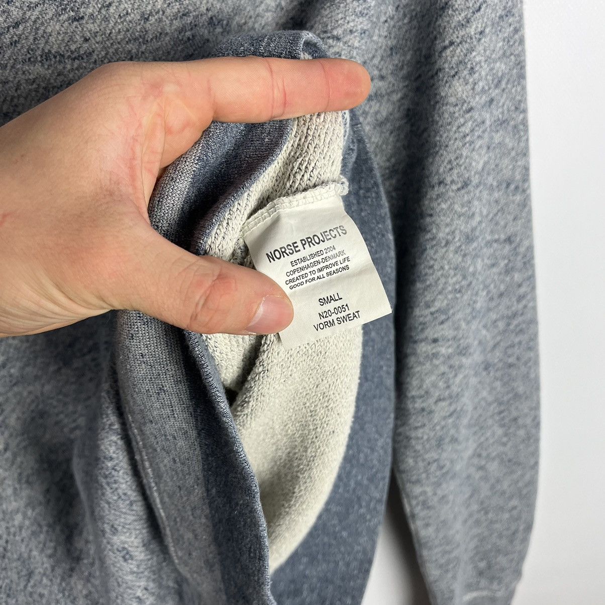 Norse Projects Designer Norse Project Textured Sweatshirt Basic Blue Raglan Size US S / EU 44-46 / 1 - 6 Thumbnail