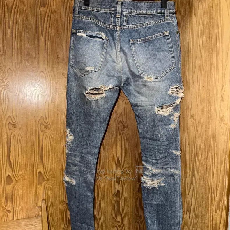 Saint Laurent Paris Saint Laurent Paris Distressed and ripped denim pants i Size US 31 - 2 Thumbnail