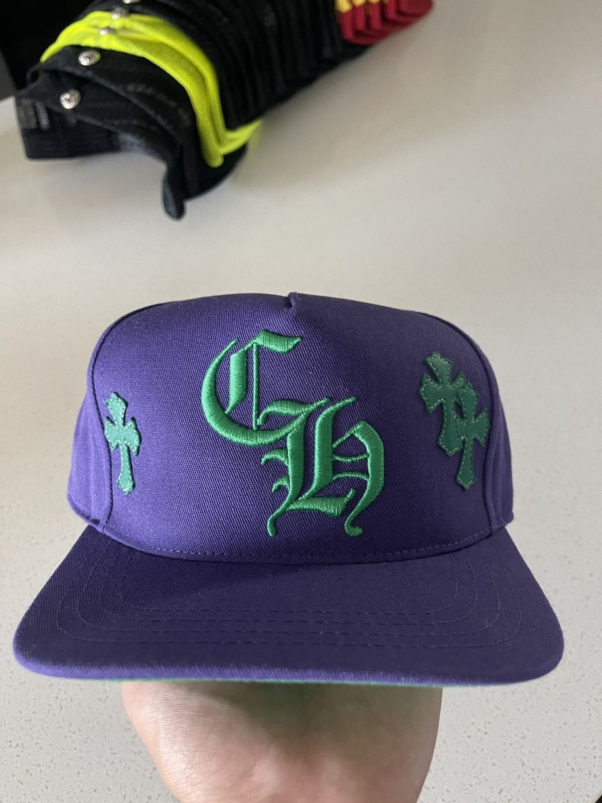 Chrome Hearts Chrome Hearts Patched Hat Purple Green Size ONE SIZE - 3 Thumbnail