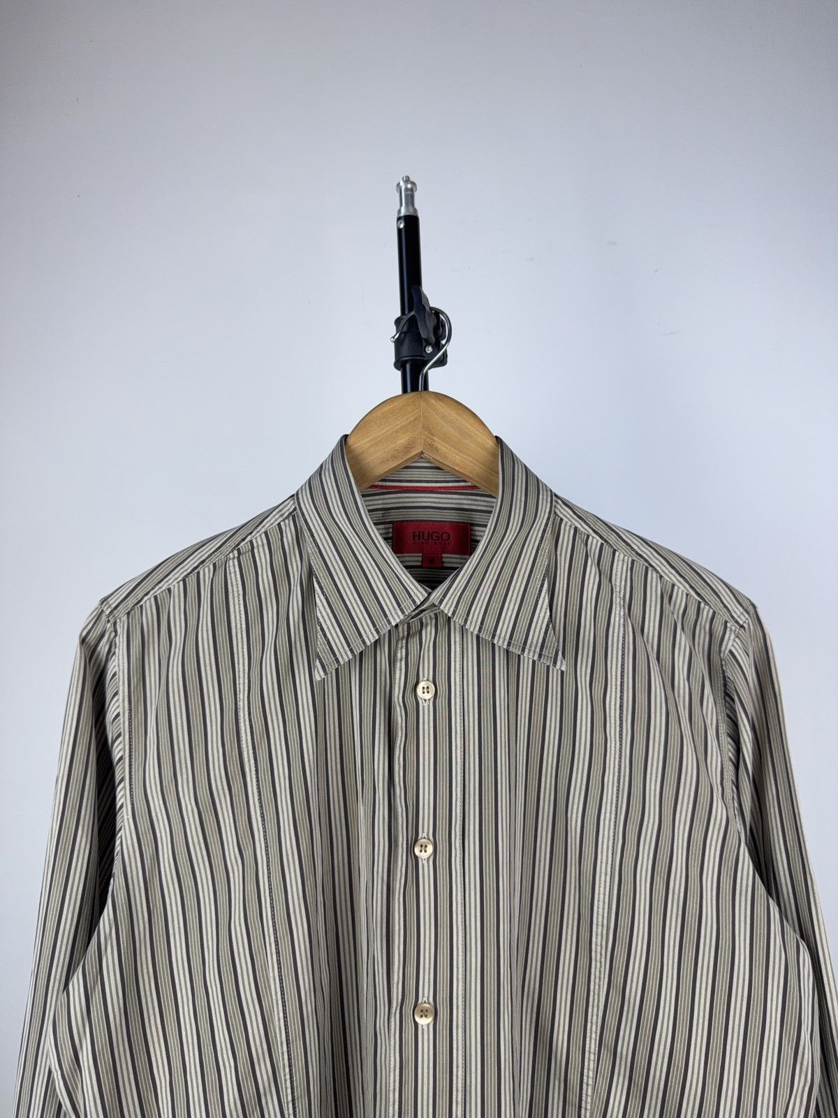Hugo Boss Vintage 00s Luxury Hugo Boss Designer Striped pattern Shirt Size US M / EU 48-50 / 2 - 2 Thumbnail