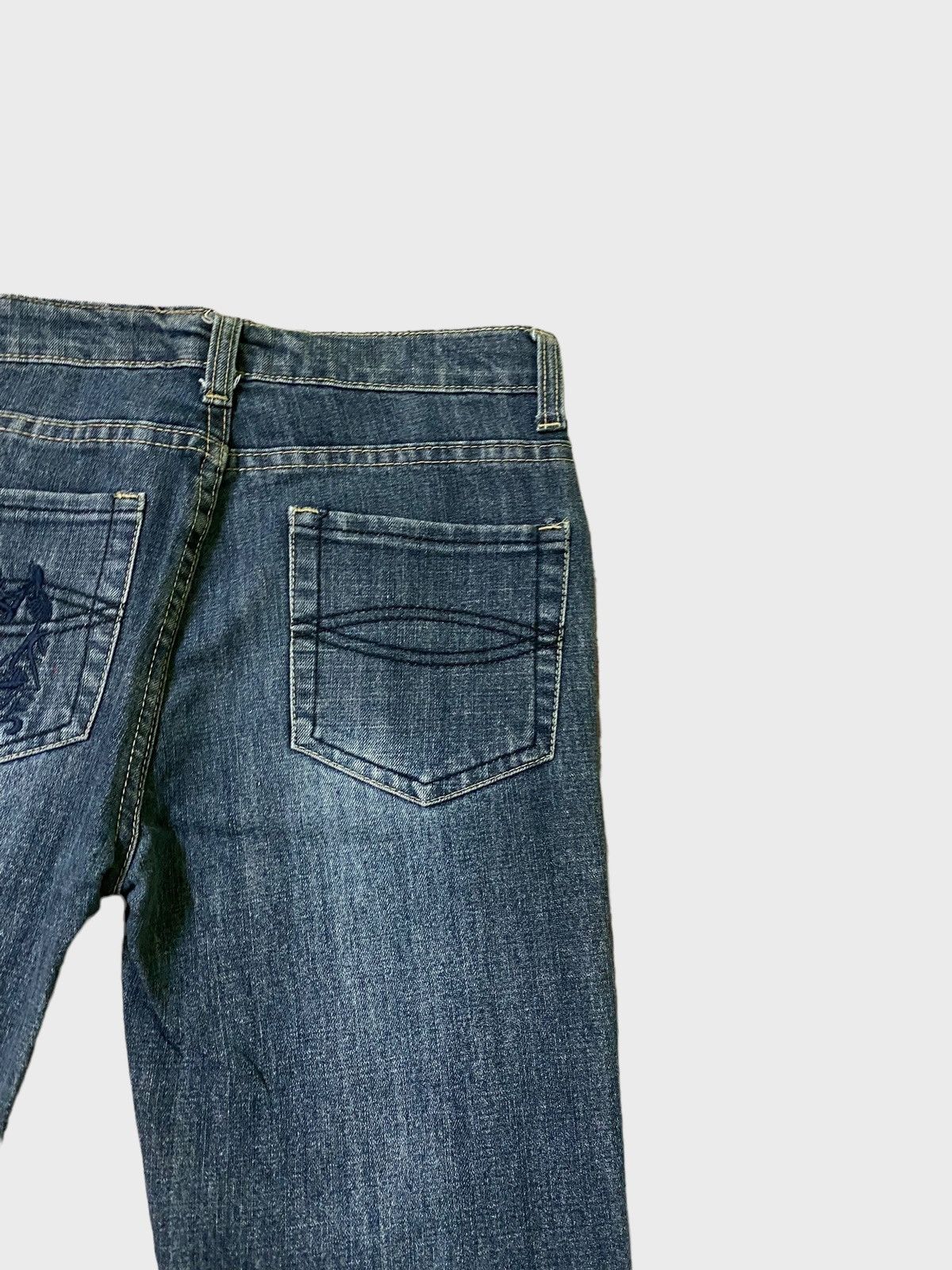 If Six Was Nine × Japanese Brand × Vintage Flared HAPHAZARD JEANS Embroidered Design Bootcut Denim Size US 27 - 11 Thumbnail