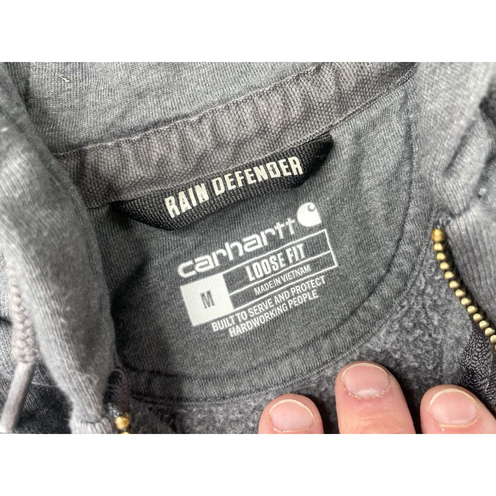 Carhartt Carhartt Rain Defender Hooded Full Zip Sweatshirt Hoodie Mens M Gray Size US M / EU 48-50 / 2 - 3 Thumbnail