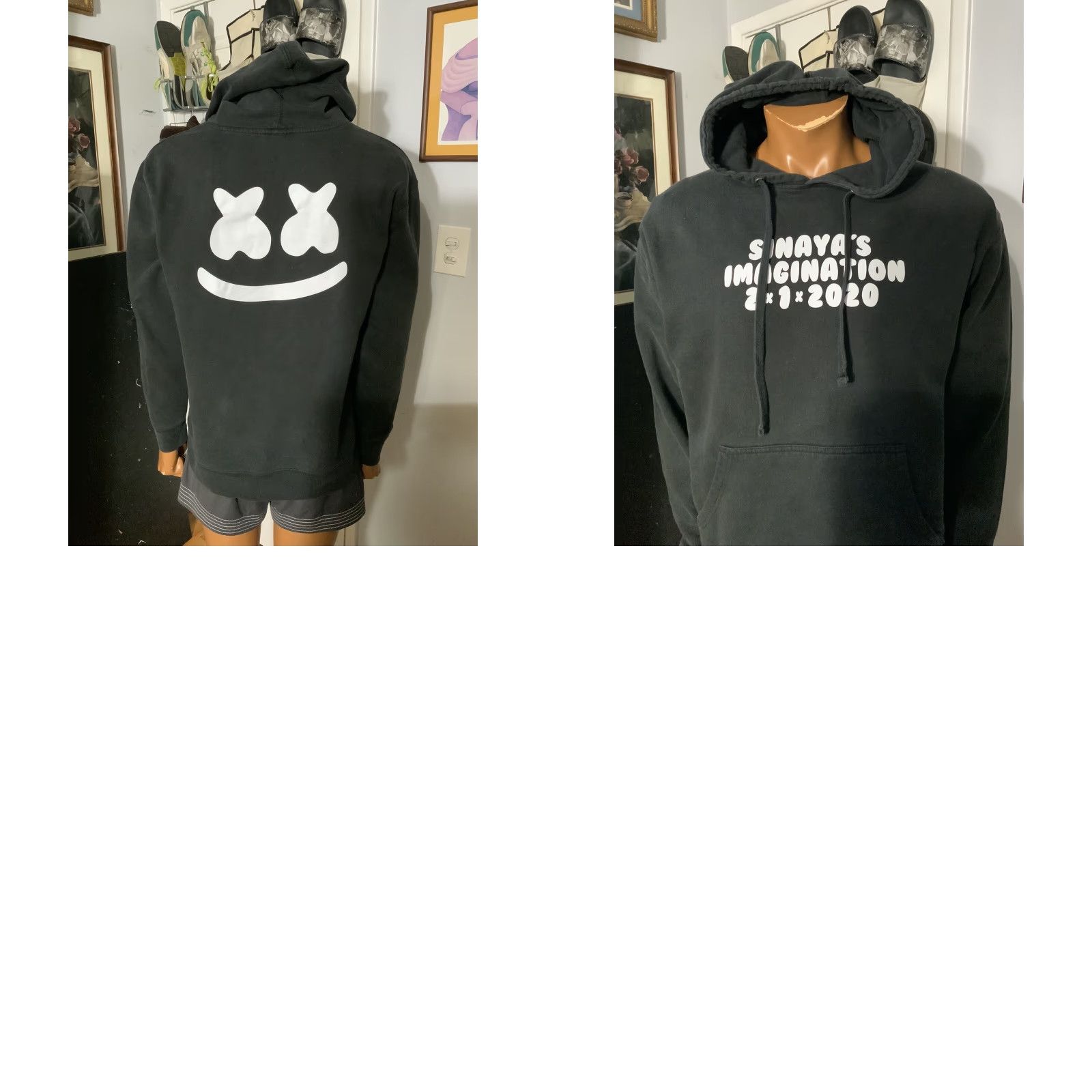 Vintage VINTAGE Marshmello Sinaya’s Imagination 2020 Electronic Mellogang Merch Hoodie L Mens Black Pullover Size L Size US L / EU 52-54 / 3 - 8 Thumbnail