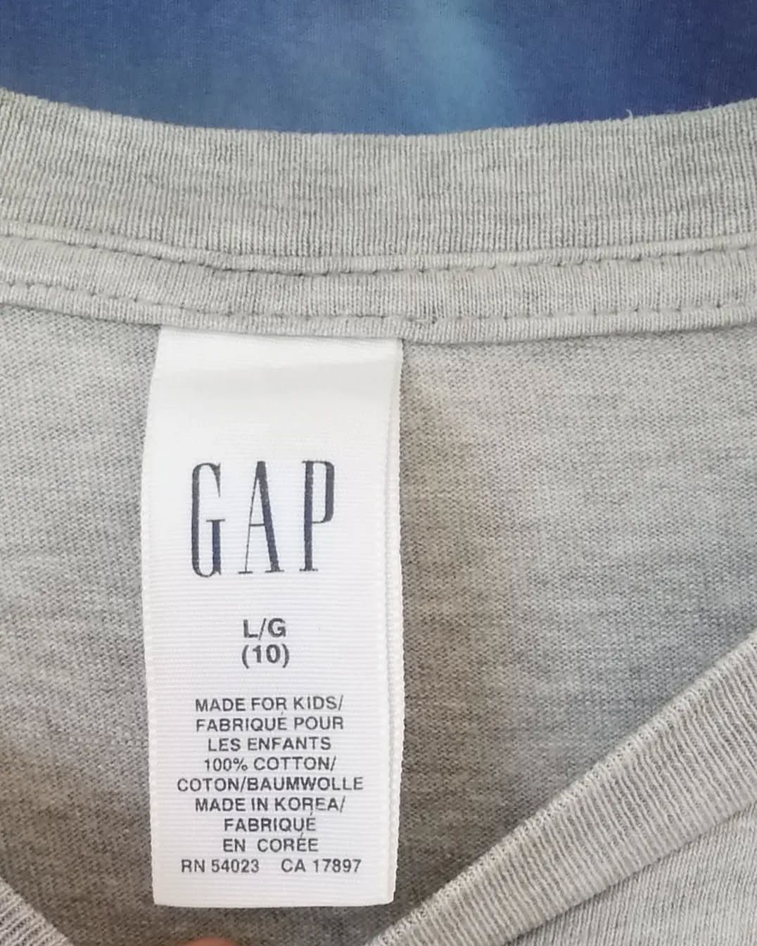 Gap GAP Spellout Round Grey Tees Size L / US 10 / IT 46 - 4 Thumbnail