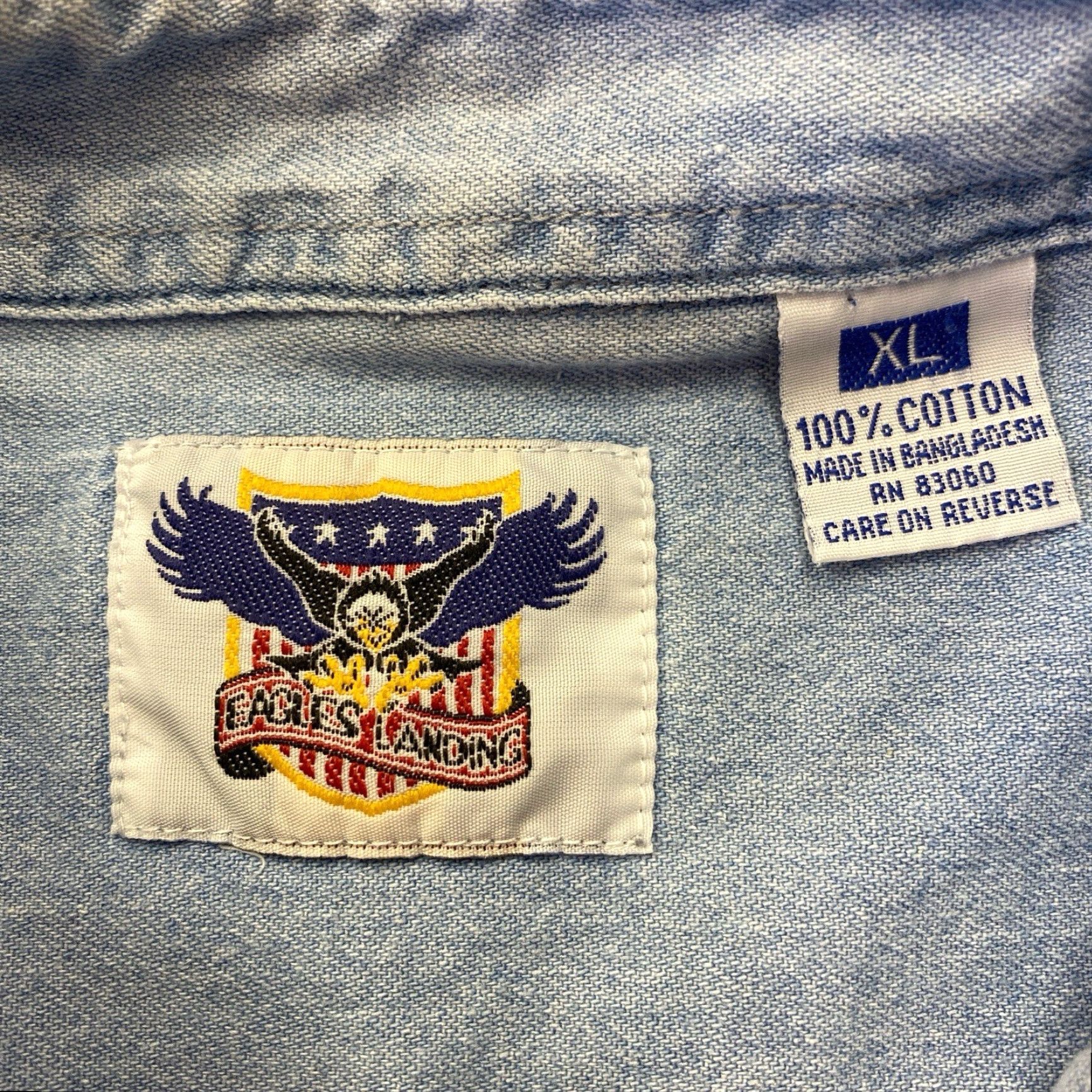 Denime VINTAGE Corvette Racing Denim Button-Down Shirt Mens XL XL Blue Button-Up Men Size US S / EU 44-46 / 1 - 2 Thumbnail