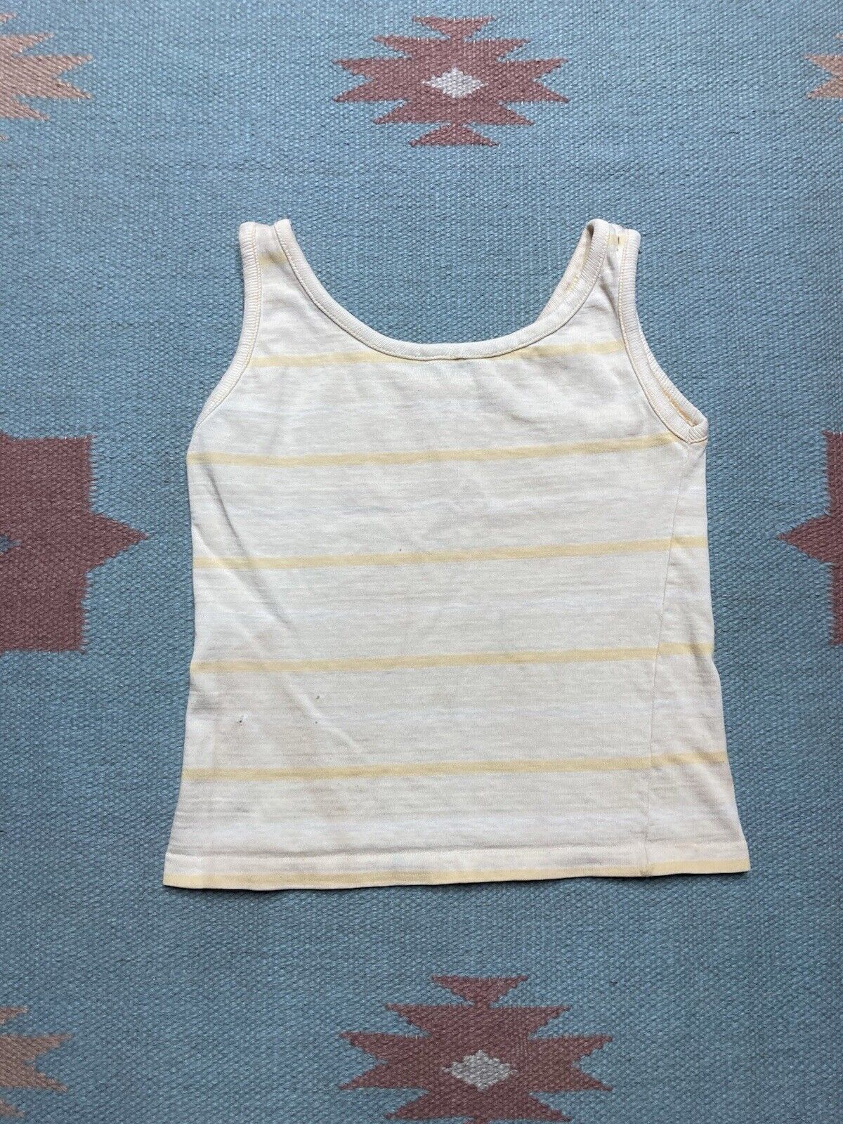 Vintage 70s striped tank top shirt distressed soft cotton women’s XS Size XS / US 0-2 / IT 36-38 - 7 Thumbnail