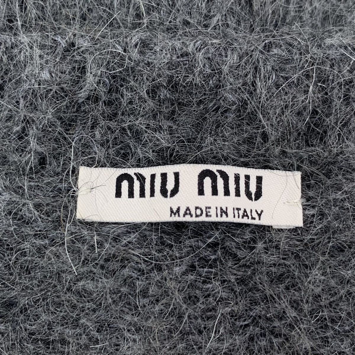 Miu Miu MiuMiu Dark Grey Mohair Crew Neck Knit Cardigan Coat K26WX Size S / US 4 / IT 40 - 5 Thumbnail