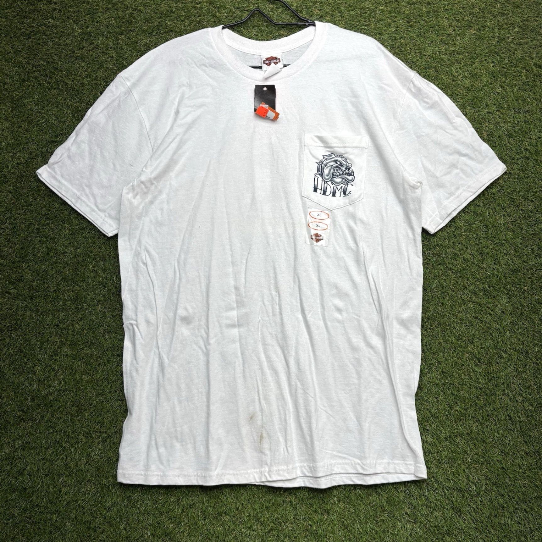 Harley Davidson VINTAGE Harley-Davidson Graphic Shirt XL White Short Sleeve Clown Biker Grunge 2010s Mens Size US XL / EU 56 / 4 - 2 Thumbnail