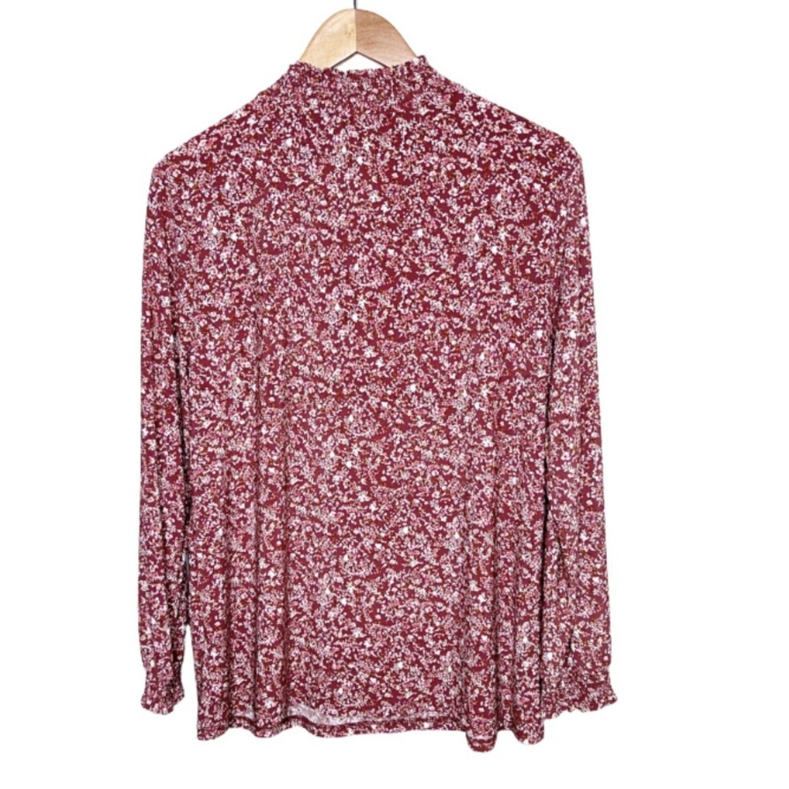 Anne Klein New with Tag Anne Klein Women's Floral Turtleneck Blouse Size L / US 10 / IT 46 - 9 Thumbnail