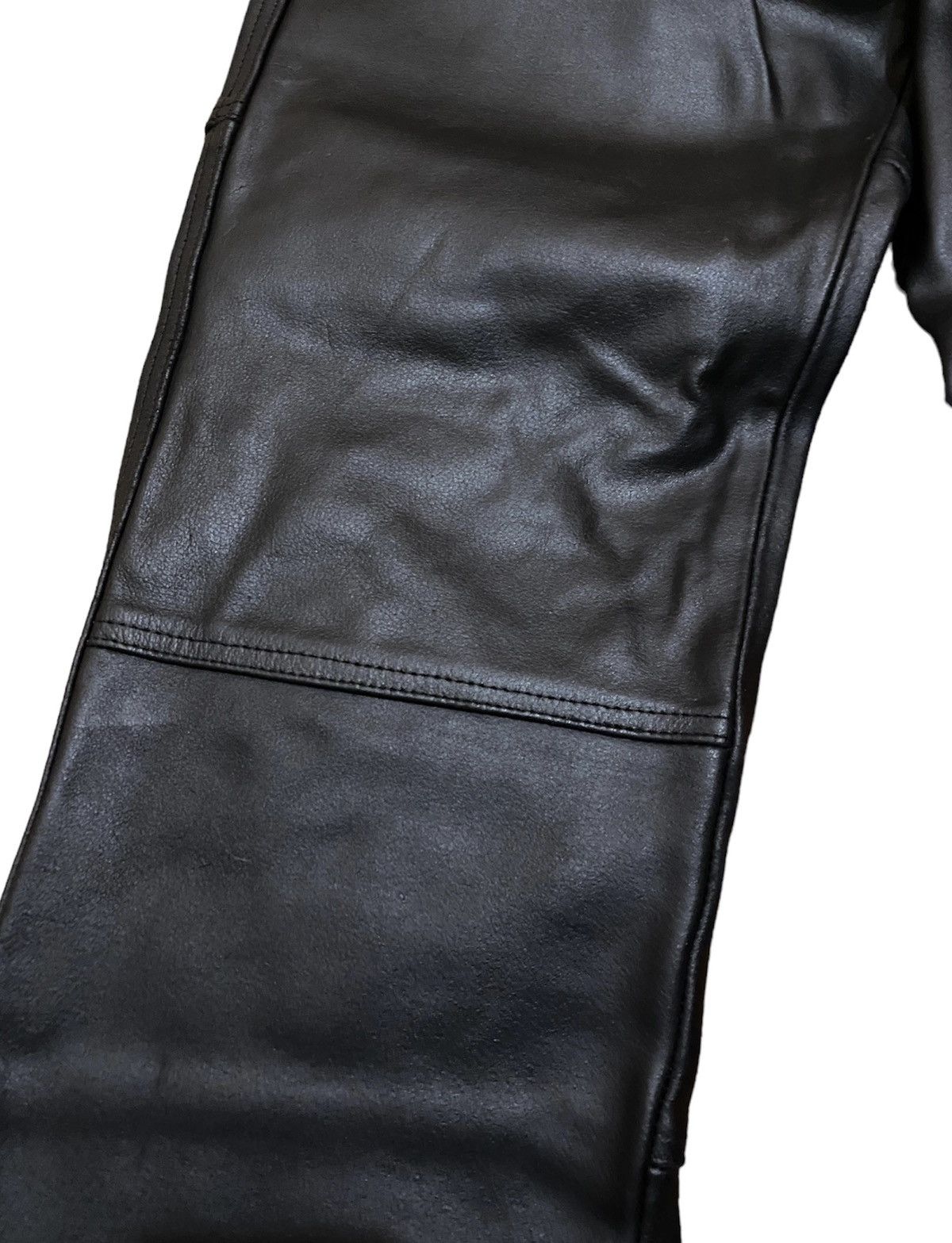Genuine Leather Vintage Motorcycle Leather Biker Pants Size US 28 / EU 44 - 3 Thumbnail