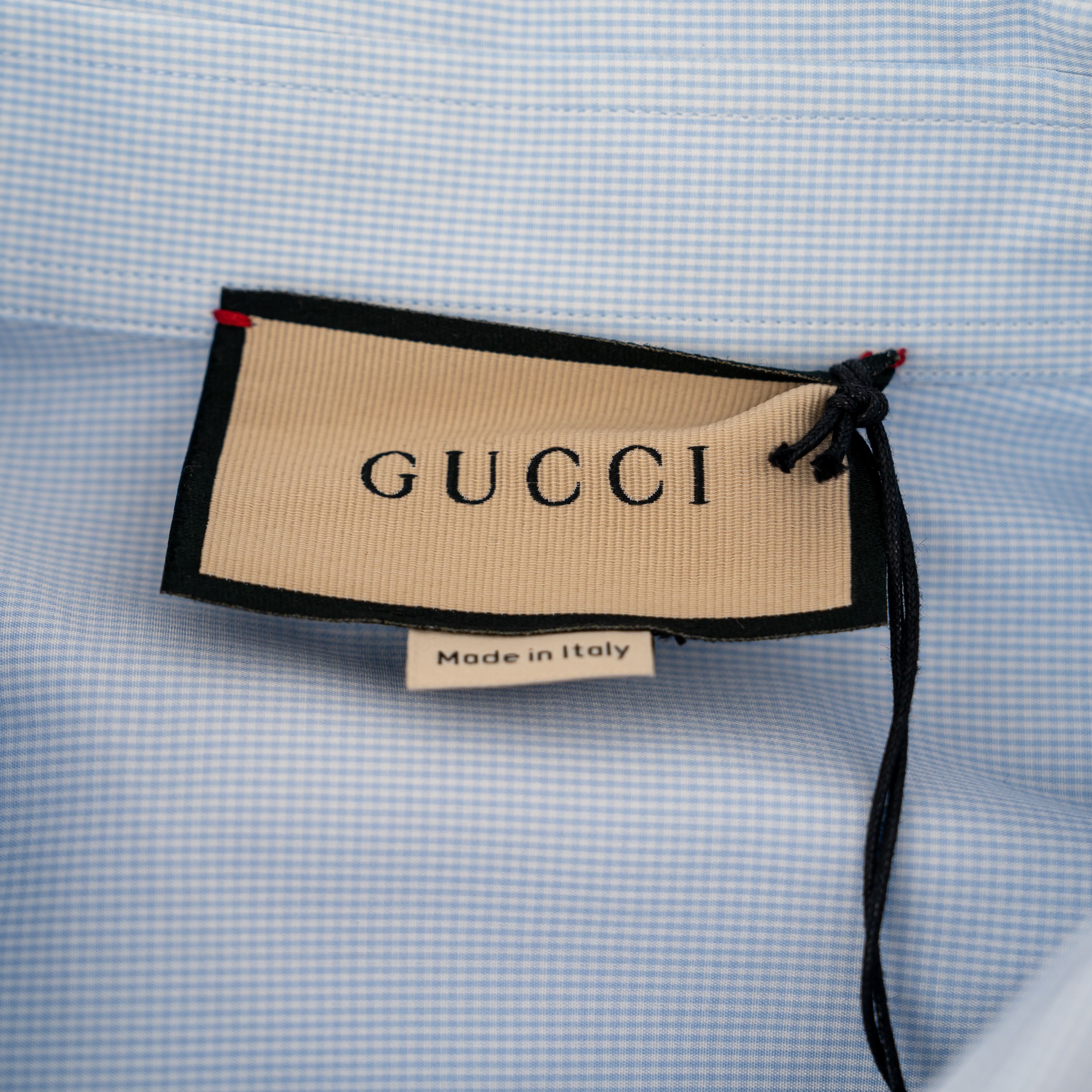 Gucci 48 M Gucci Blue Cotton Pikarar Animal Avocado Button Shirt Size US M / EU 48-50 / 2 - 9 Thumbnail