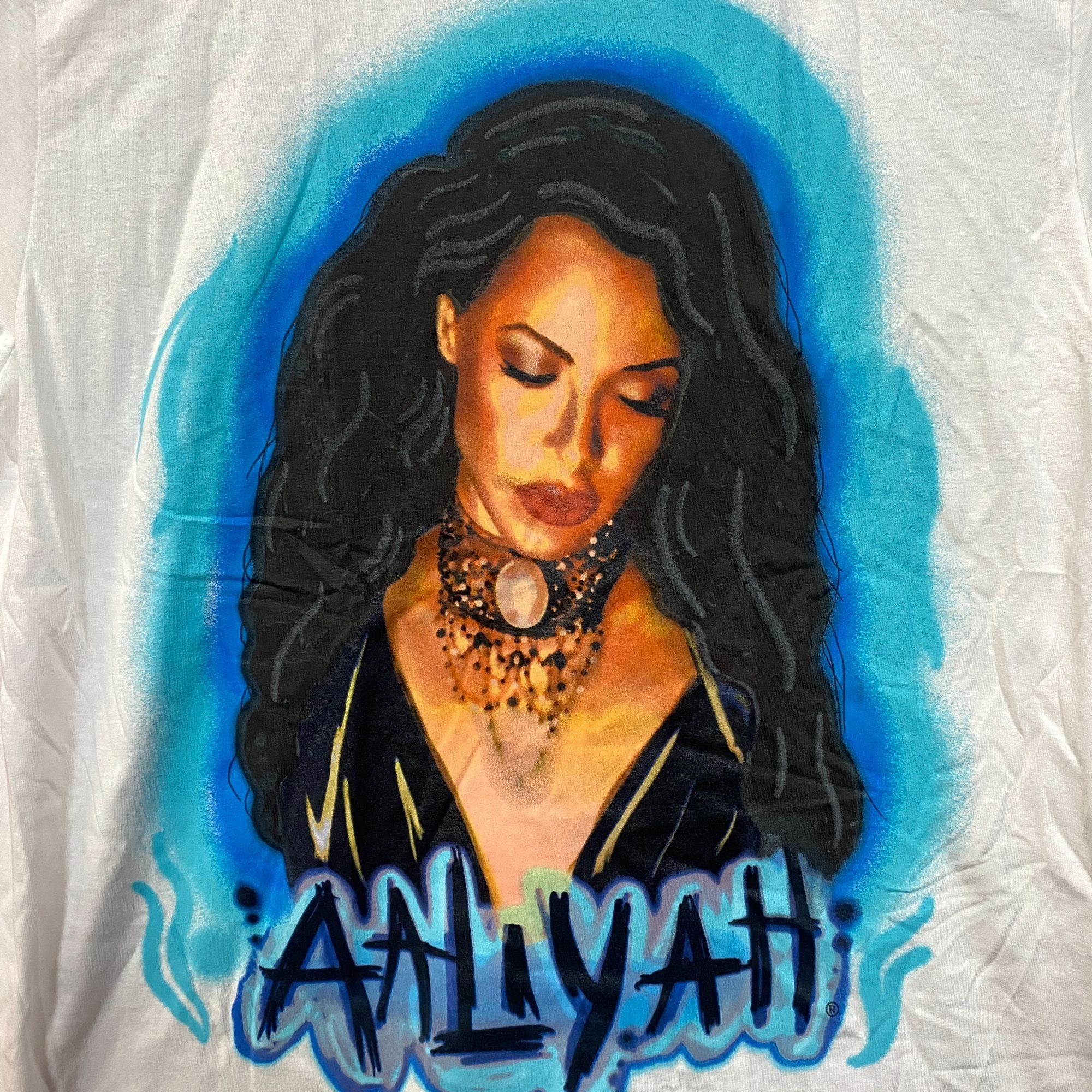 Band Tees Aaliyah Queen of RnB Airbrush Music Tshirt Size Large Size US L / EU 52-54 / 3 - 2 Thumbnail
