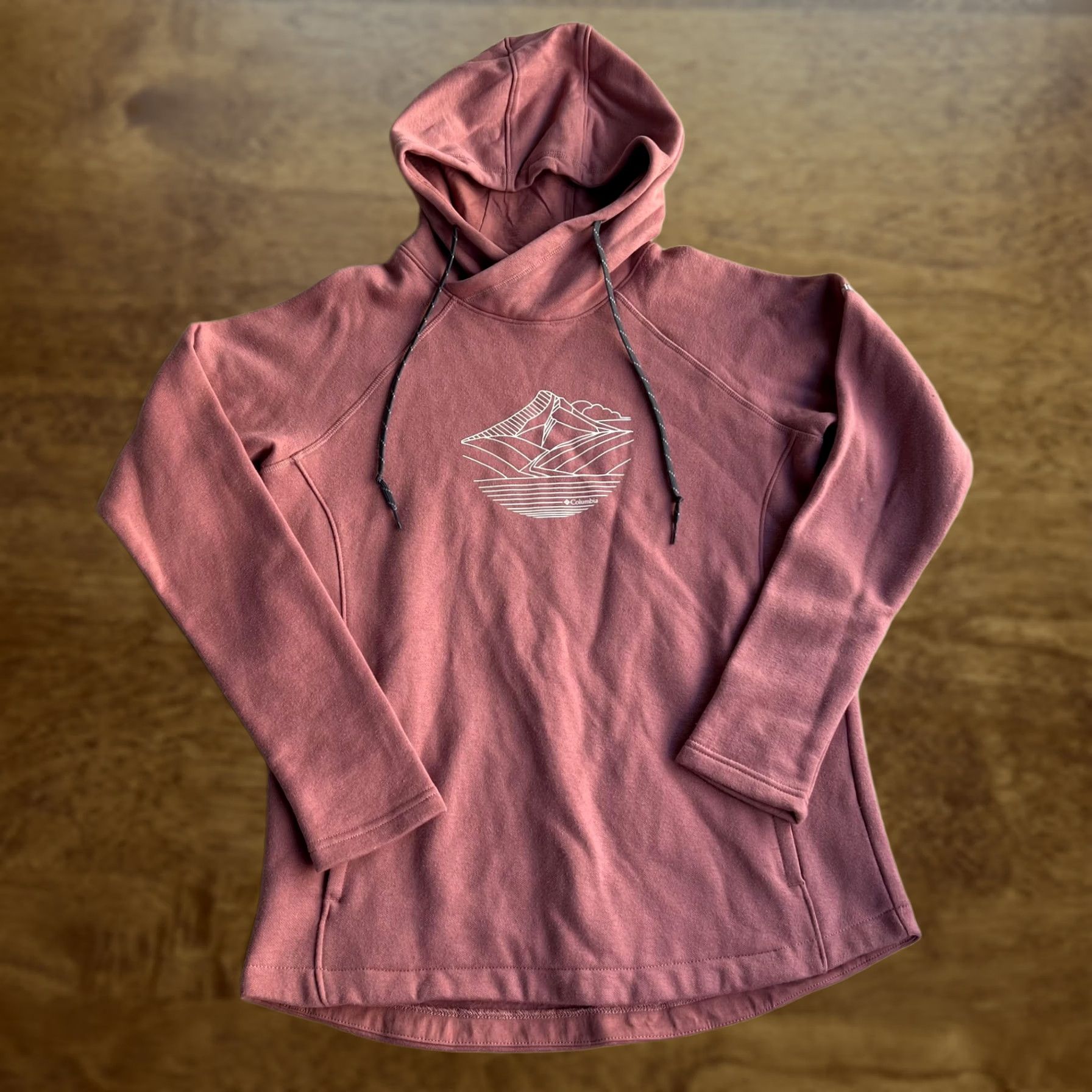 Pinko Columbia Hoodie Womens S Pink Mountain Graphic Fleece Pullover Hiking Size S / US 4 / IT 40 - 1 Thumbnail