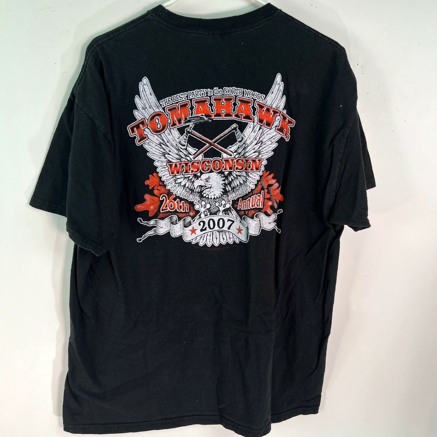 Hanes VINTAGE Hanes T Shirt North Woods 2007 26th Annual Men XL Graphic Black Crew Neck Short Sleeve USA Seller Mens Size US XL / EU 56 / 4 - 4 Thumbnail
