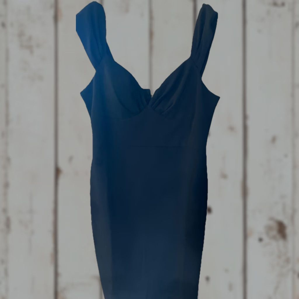 Vintage Premier Amour BLACK FORMAL DRESS Sleeveless SIZE 14 Padded Bra Shoulder Straps Size XL / US 12-14 / IT 48-50 - 1 Thumbnail