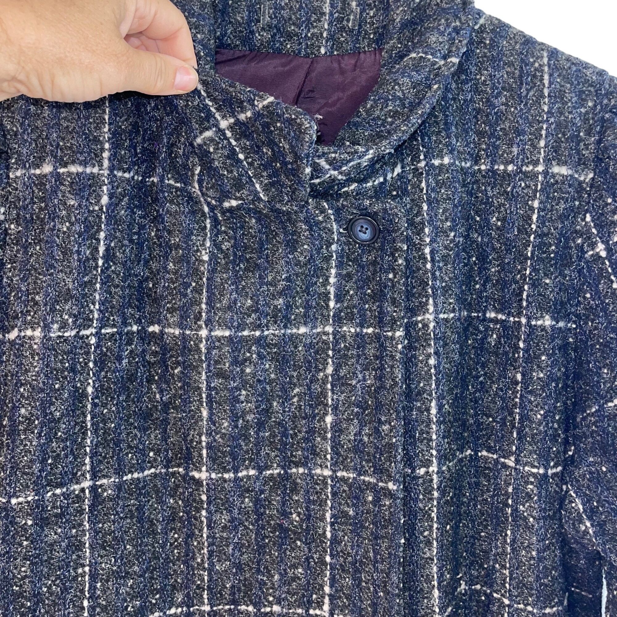 Vintage Saril Ltd Vintage Womens Coat Size Large Gray Plaid Pockets Size L / US 10 / IT 46 - 7 Thumbnail