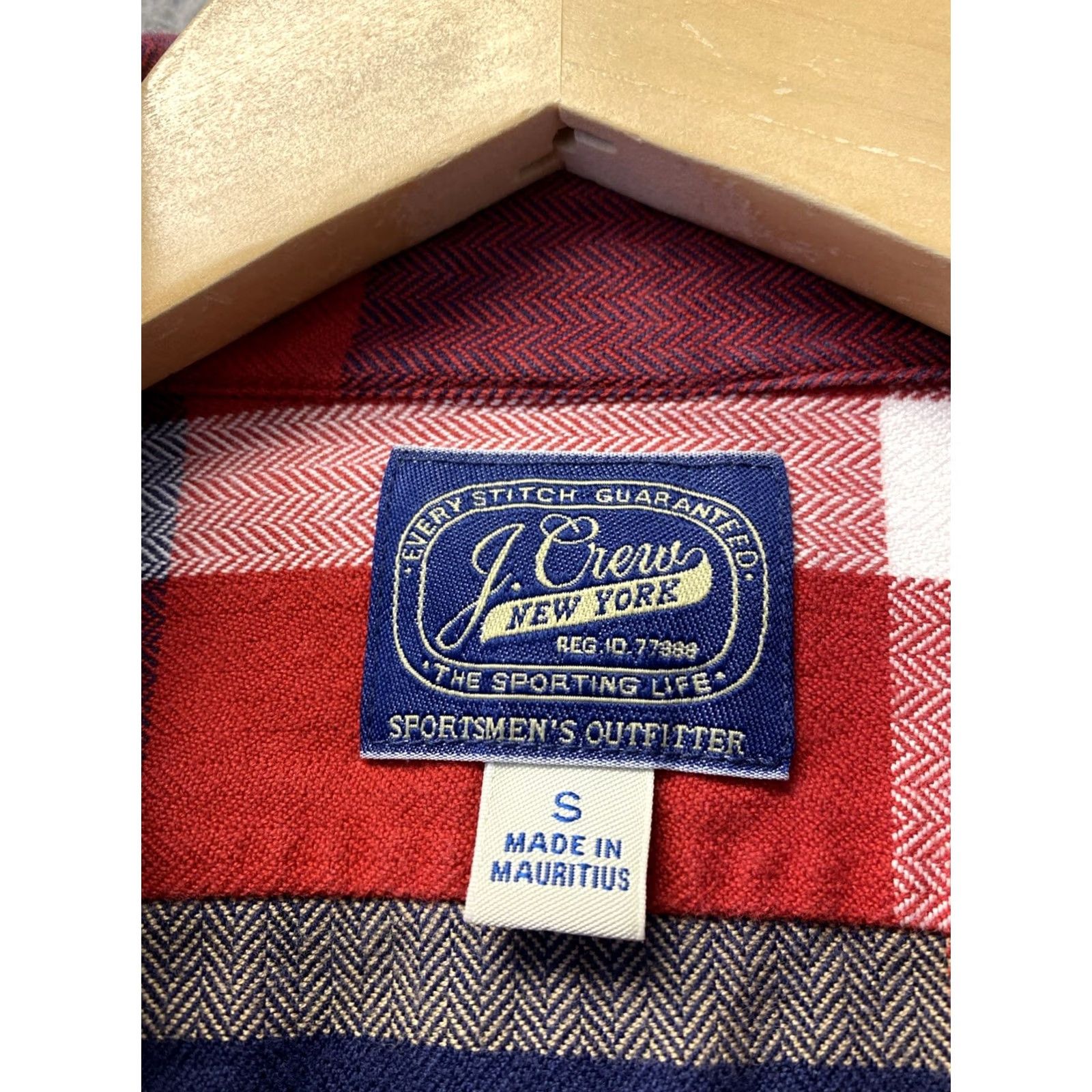 J.Crew J.CREW New York Plaid Shirt Mens S Red Long Sleeve Button-Up Half Button Cotton Shirt Size US S / EU 44-46 / 1 - 4 Thumbnail