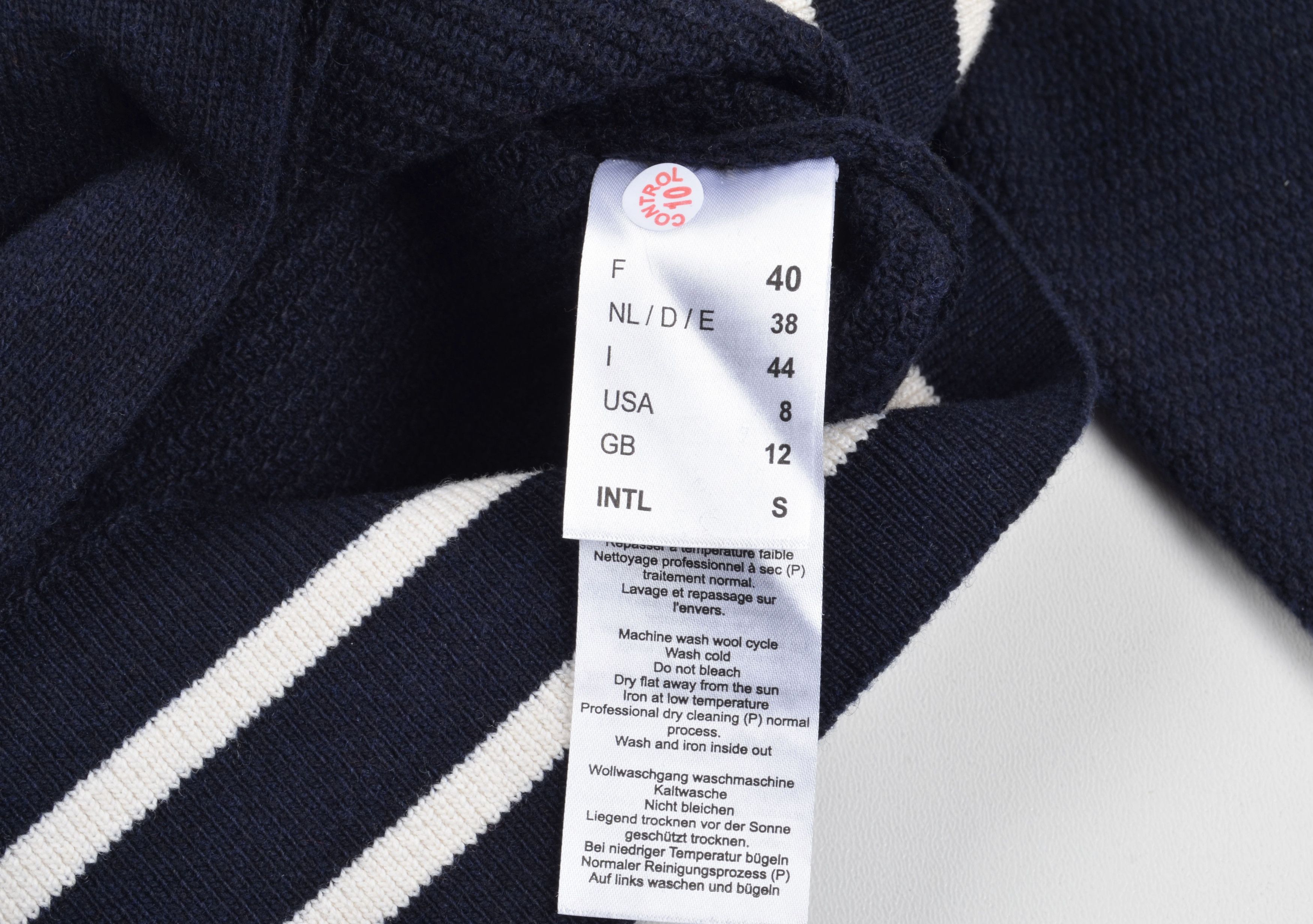 Saint James Vintage Saint James Wool Blend Navy V-Neck Sweater Size S / US 4 / IT 40 - 10 Thumbnail