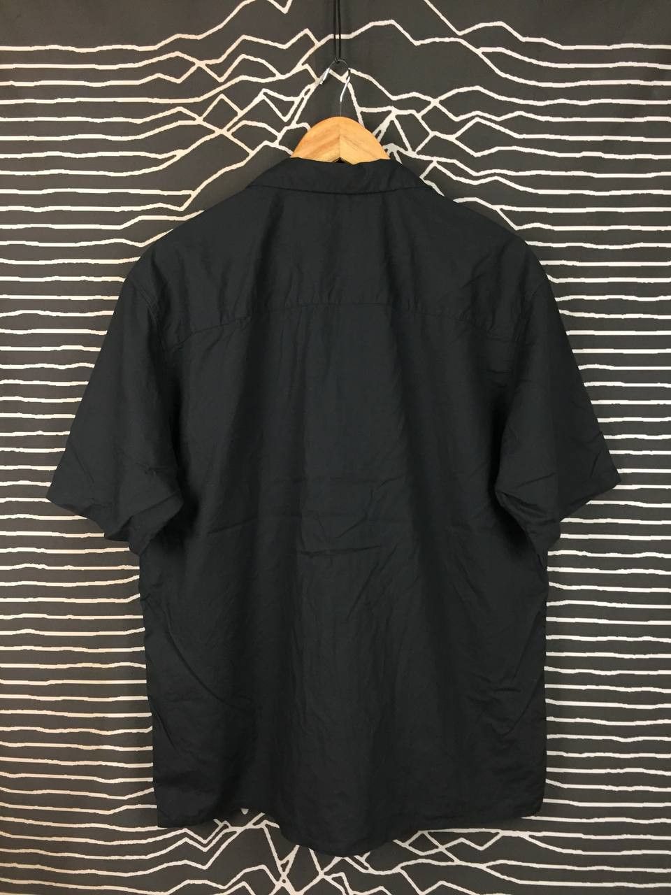 Uniqlo Uniqlo Black Open Collar Short Sleeve Button Up Shirt Size US L / EU 52-54 / 3 - 4 Thumbnail