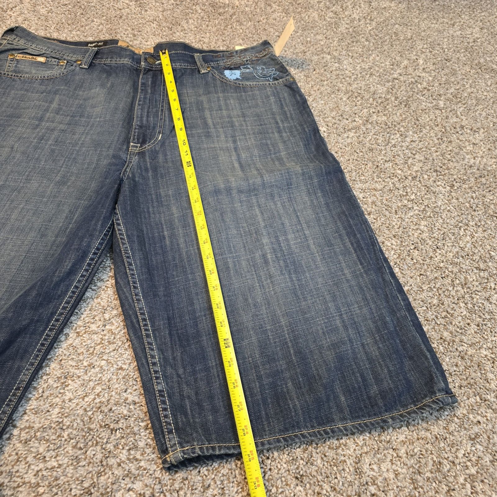 Ecko Unltd. NWT DS Y2K Vintage Ecko Unltd Baggy Jean Shorts Embroidered Size US 40 / EU 56 - 9 Thumbnail