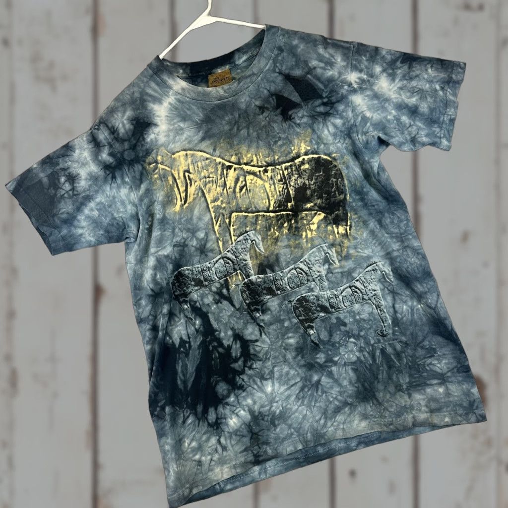 The Mountain The Mountain Shirt Mens Large Blue Gray Tie Dye Horse Graphic Native Art Tee Size US L / EU 52-54 / 3 - 1 Thumbnail