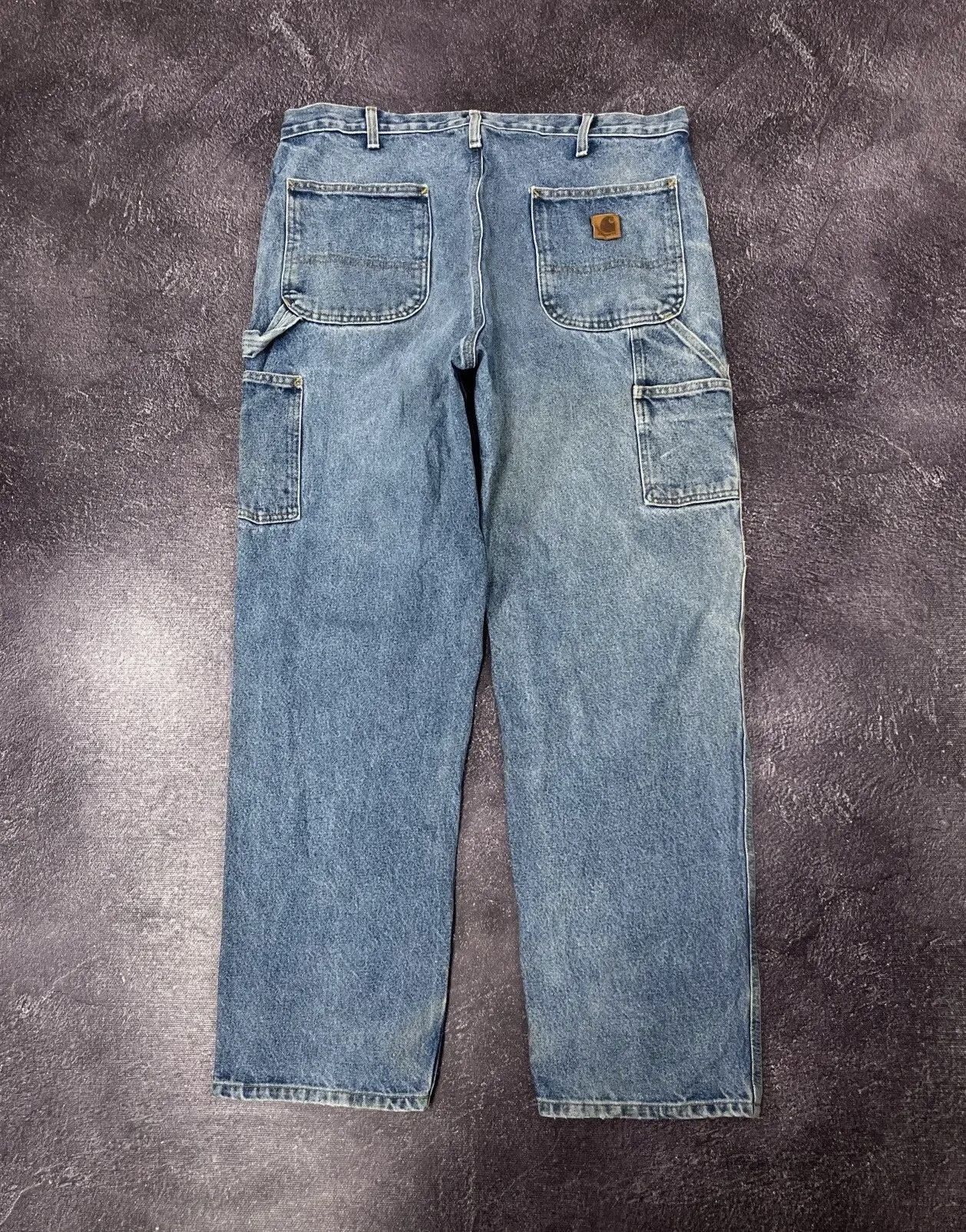 Carhartt × Vintage Vintage 90s Carhartt Faded Blue Denim Hype Baggy Jeans Size US 36 / EU 52 - 1 Thumbnail