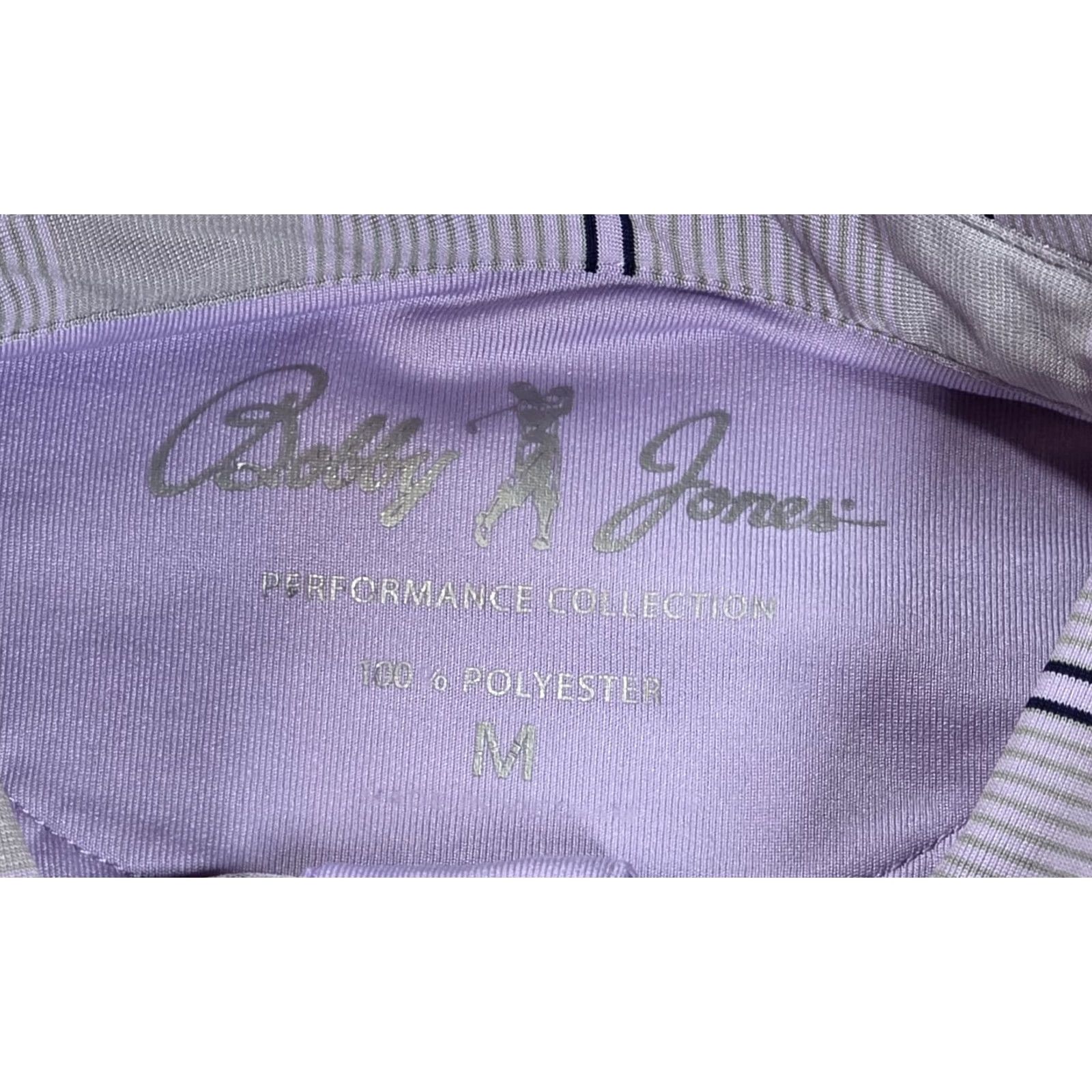 Vintage Bobby Jones Performance Polo Mens M Purple Stripe Pinehurst Golf Embroidered Shirt Size US M / EU 48-50 / 2 - 6 Thumbnail