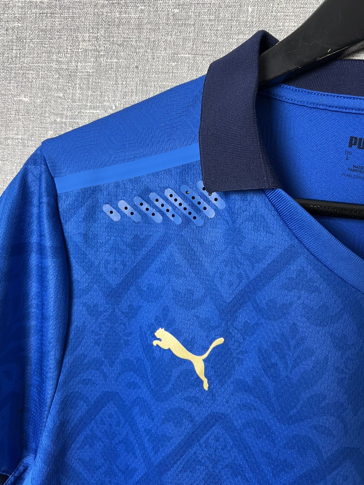 Puma 2020 / 2021 Puma Italy Player Issue Pro Home Jersey Size L / US 10 / IT 46 - 4 Thumbnail